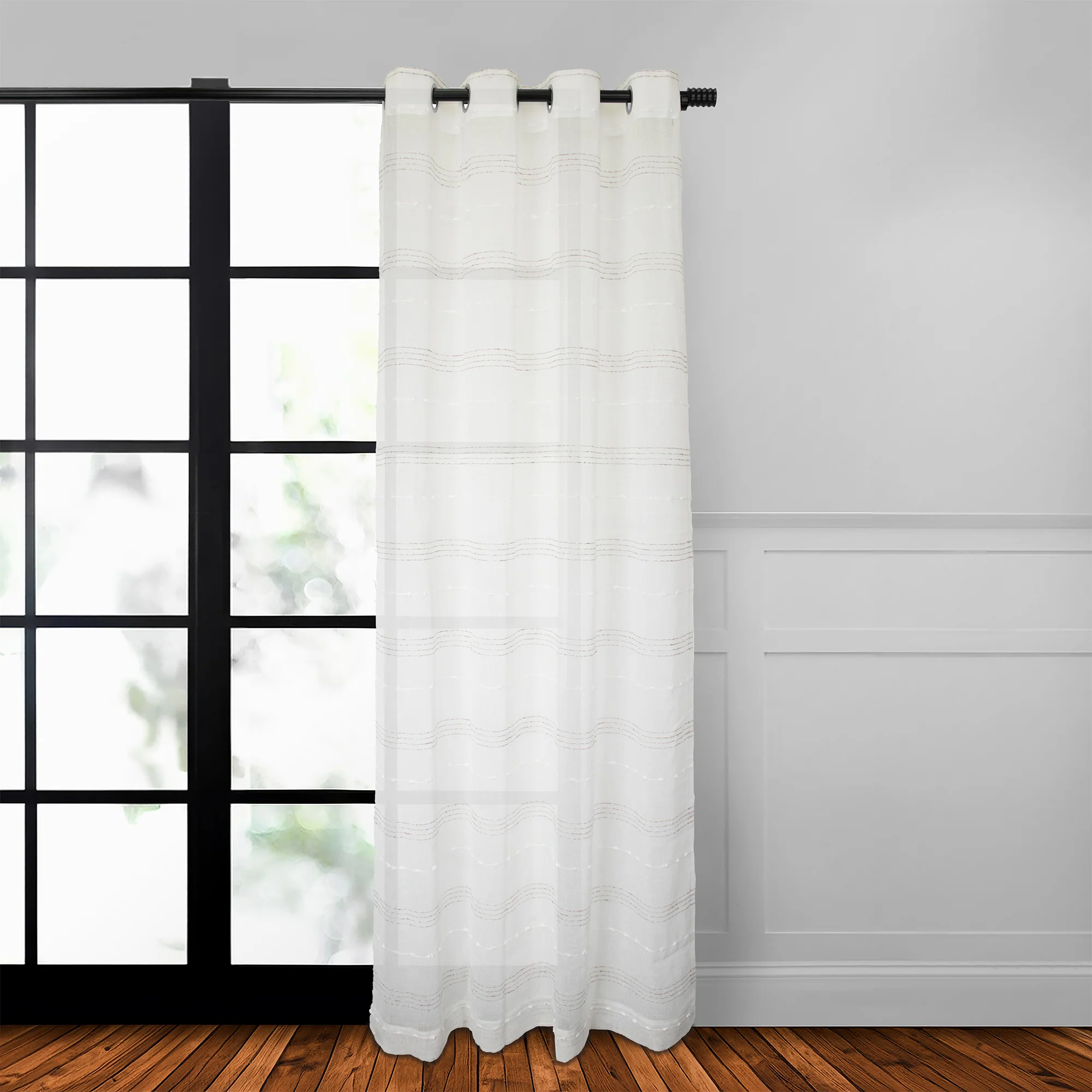 Grommet curtain panel - Jasper - White