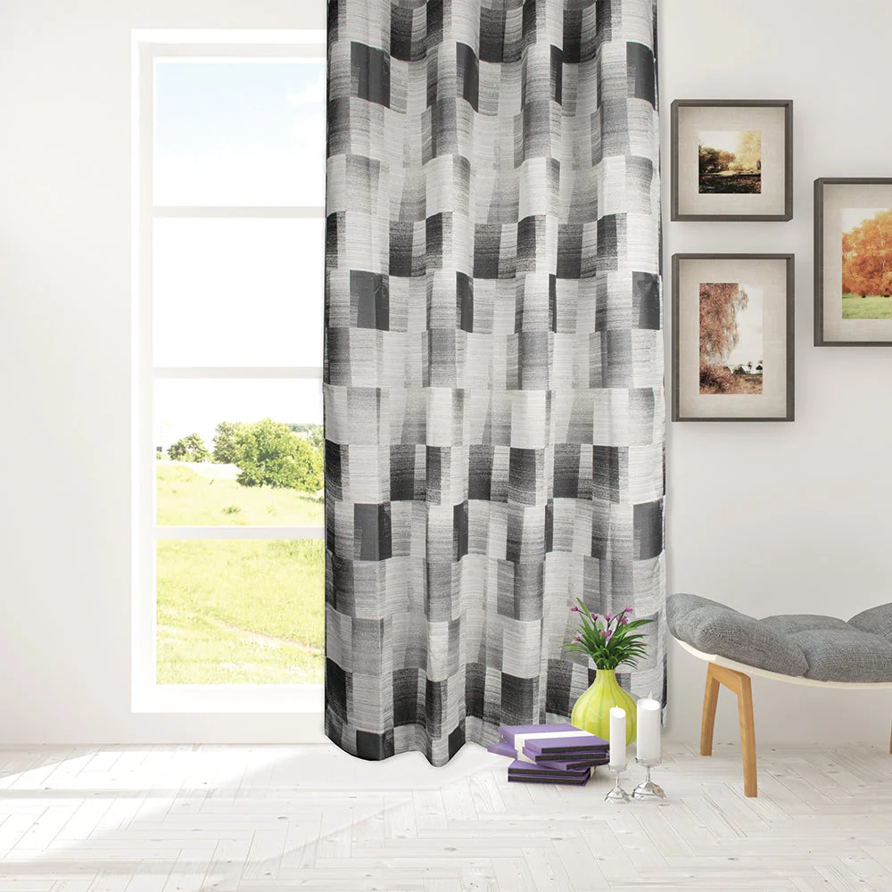 Grommet Curtain Panel - Jaxson - Grey - 54 x 84'' - Image 2