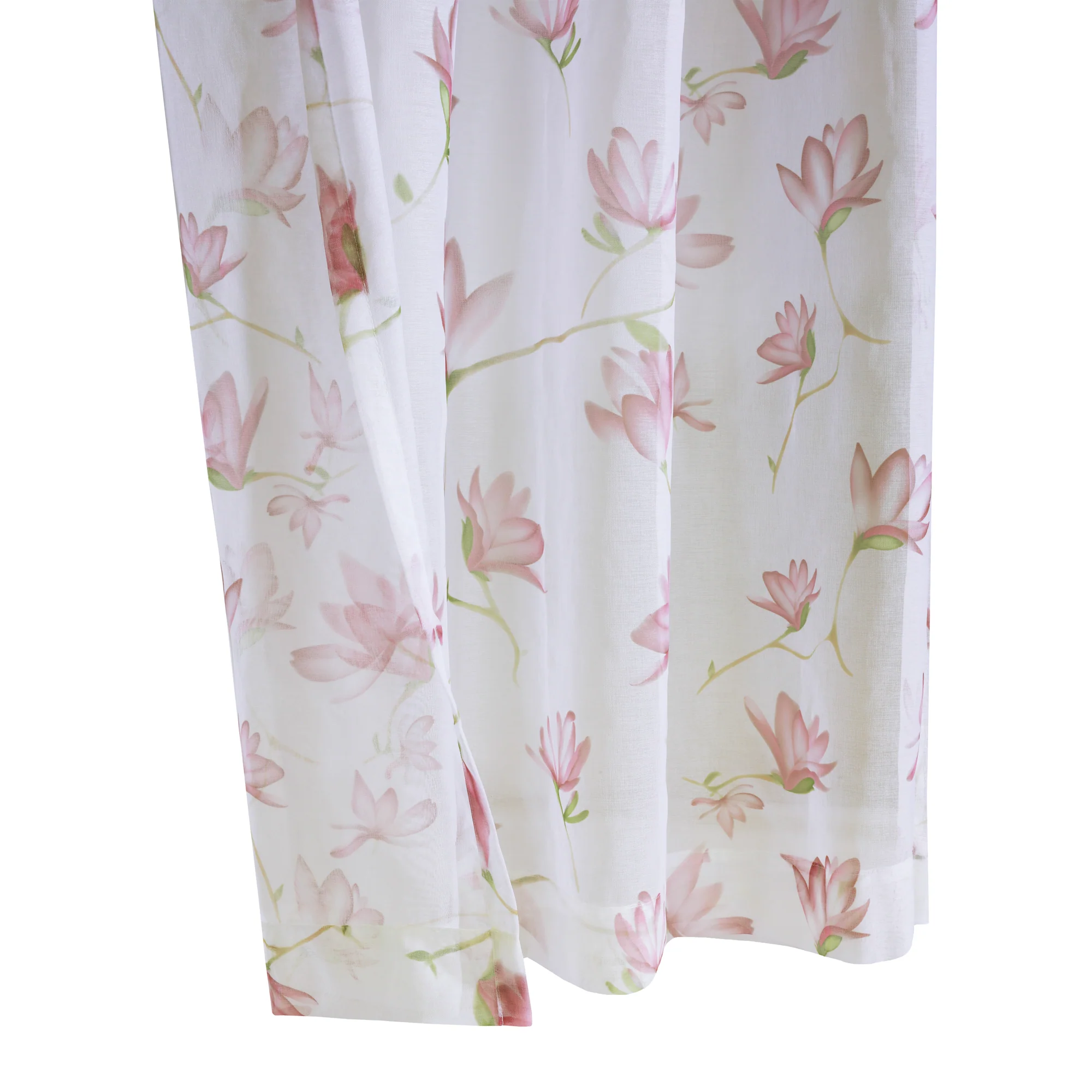 Grommet curtain panel - Joy - White-Pink - Image 3
