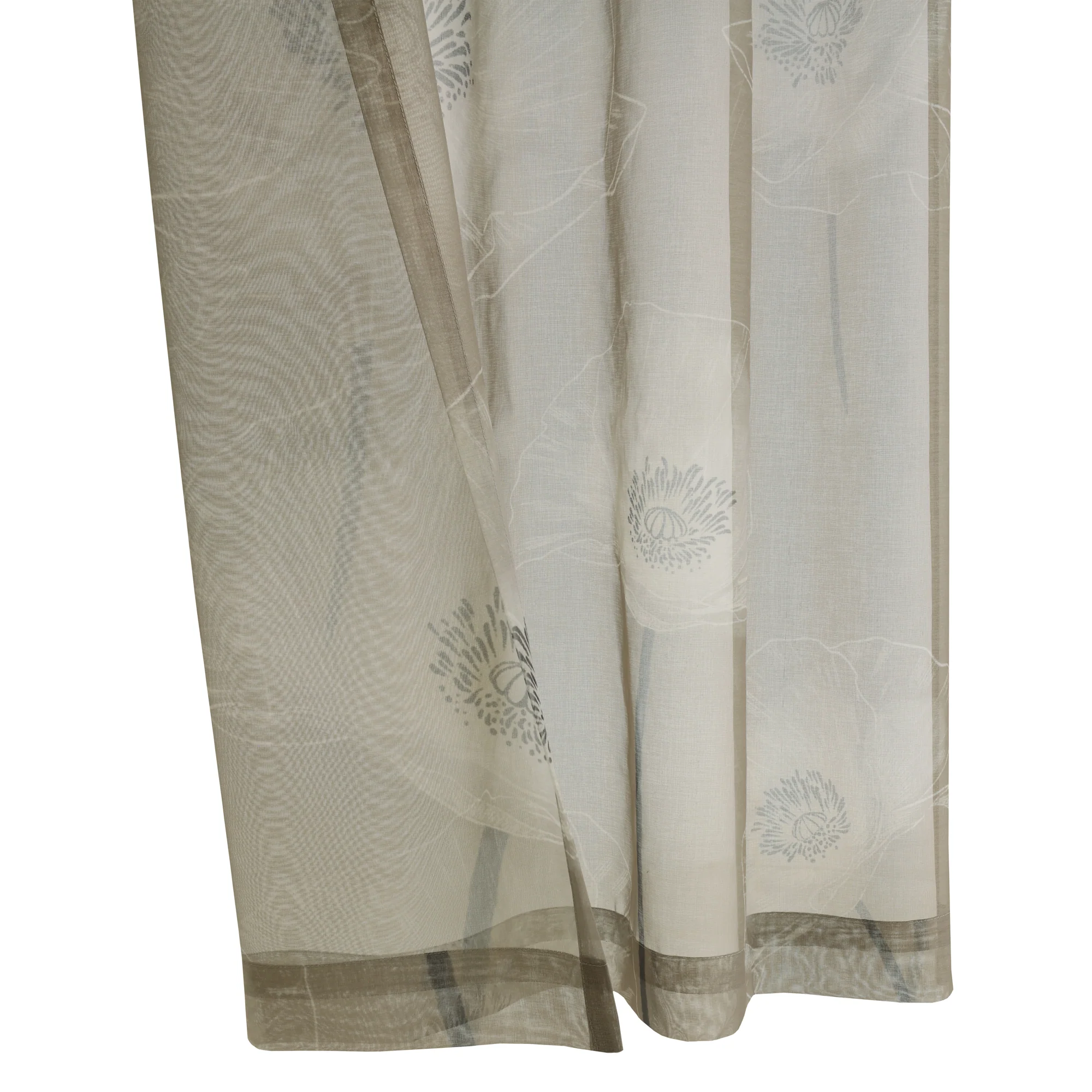Grommet curtain panel - Lora - 50 x 94 in (128 x 215cm) - Taupe - Image 3