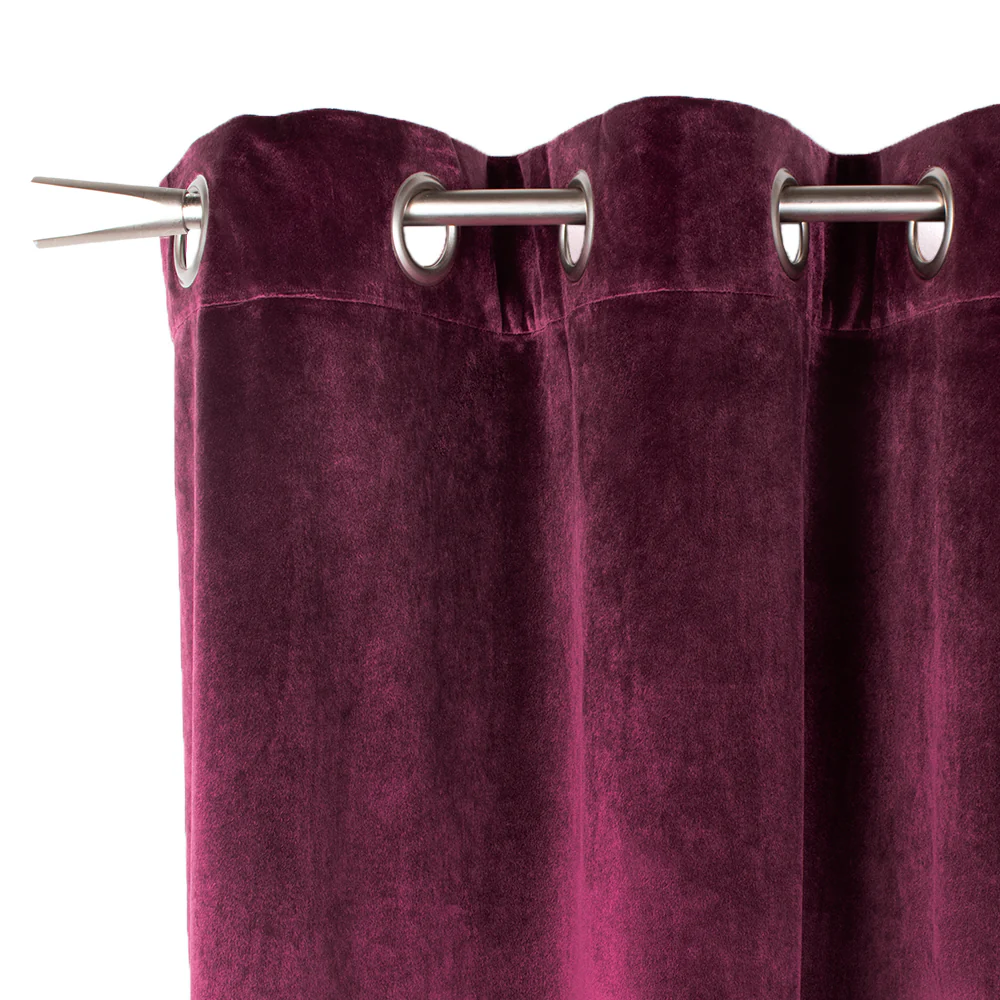 Grommet curtain panel - Luxe - Plum