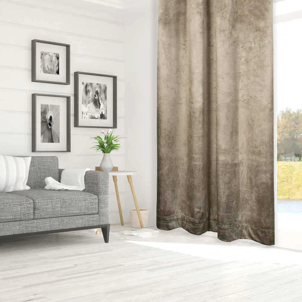 Grommet curtain panel - Luxe - Sand - 52 x 85'' - Image 2