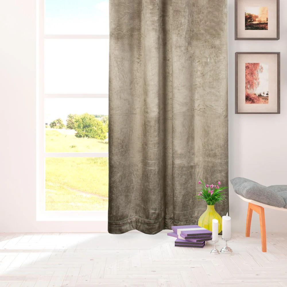 Grommet curtain panel - Luxe - Sand - 52 x 85'' - Image 3