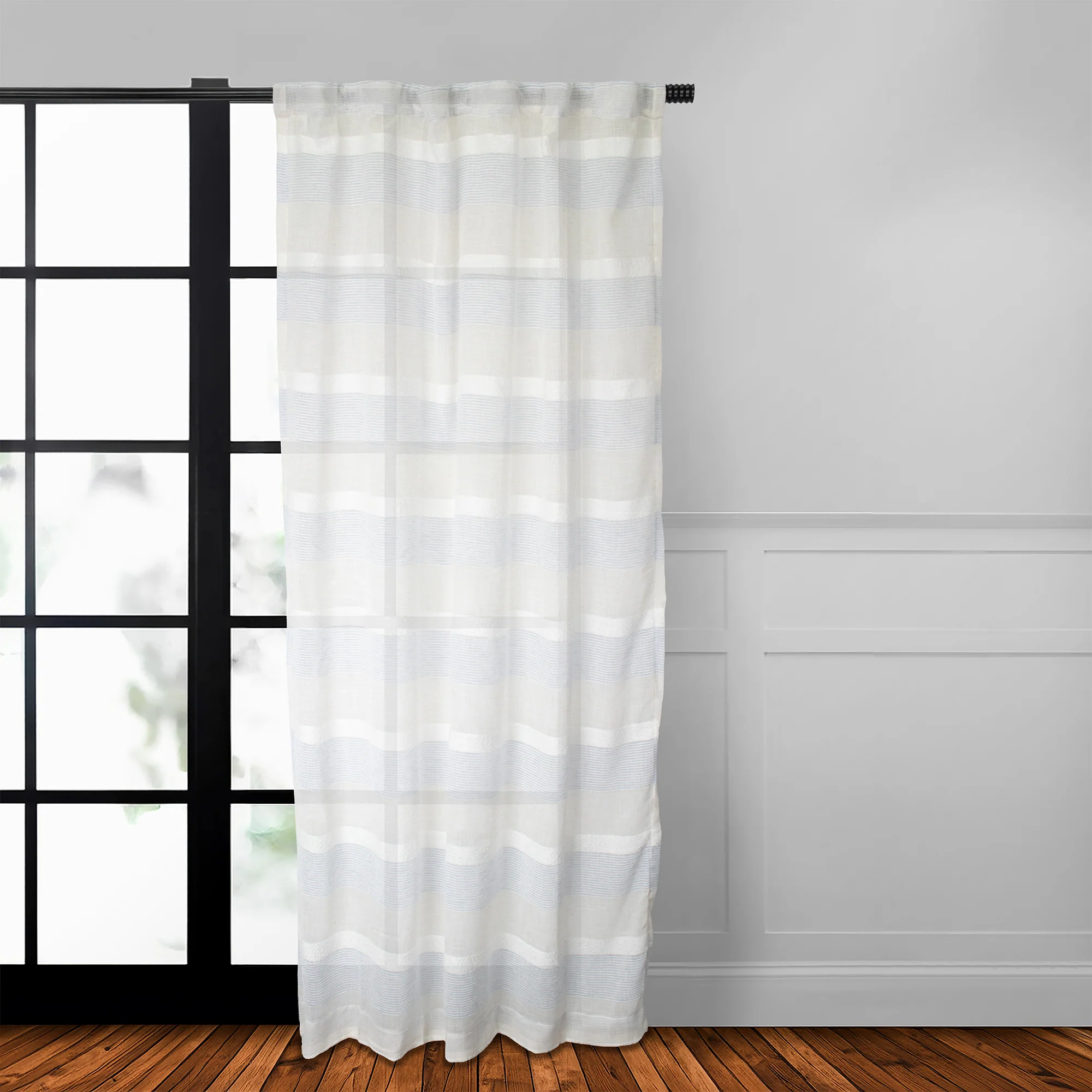Grommet curtain panel - Nathan - Blue