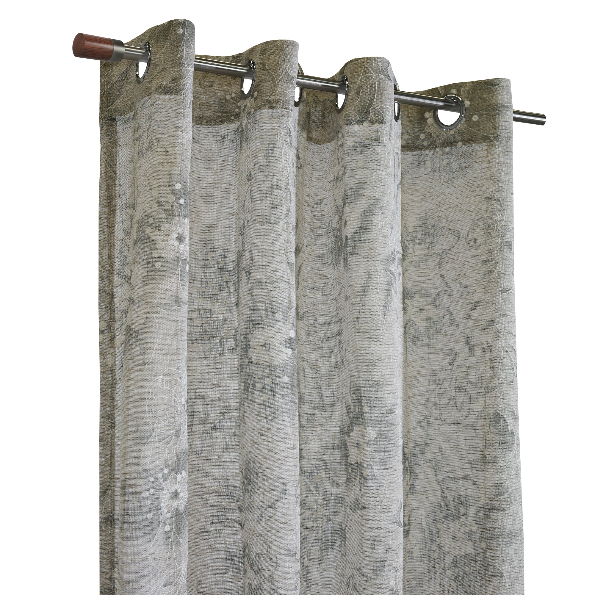 Grommet curtain panel - Rapture - Taupe - Image 2