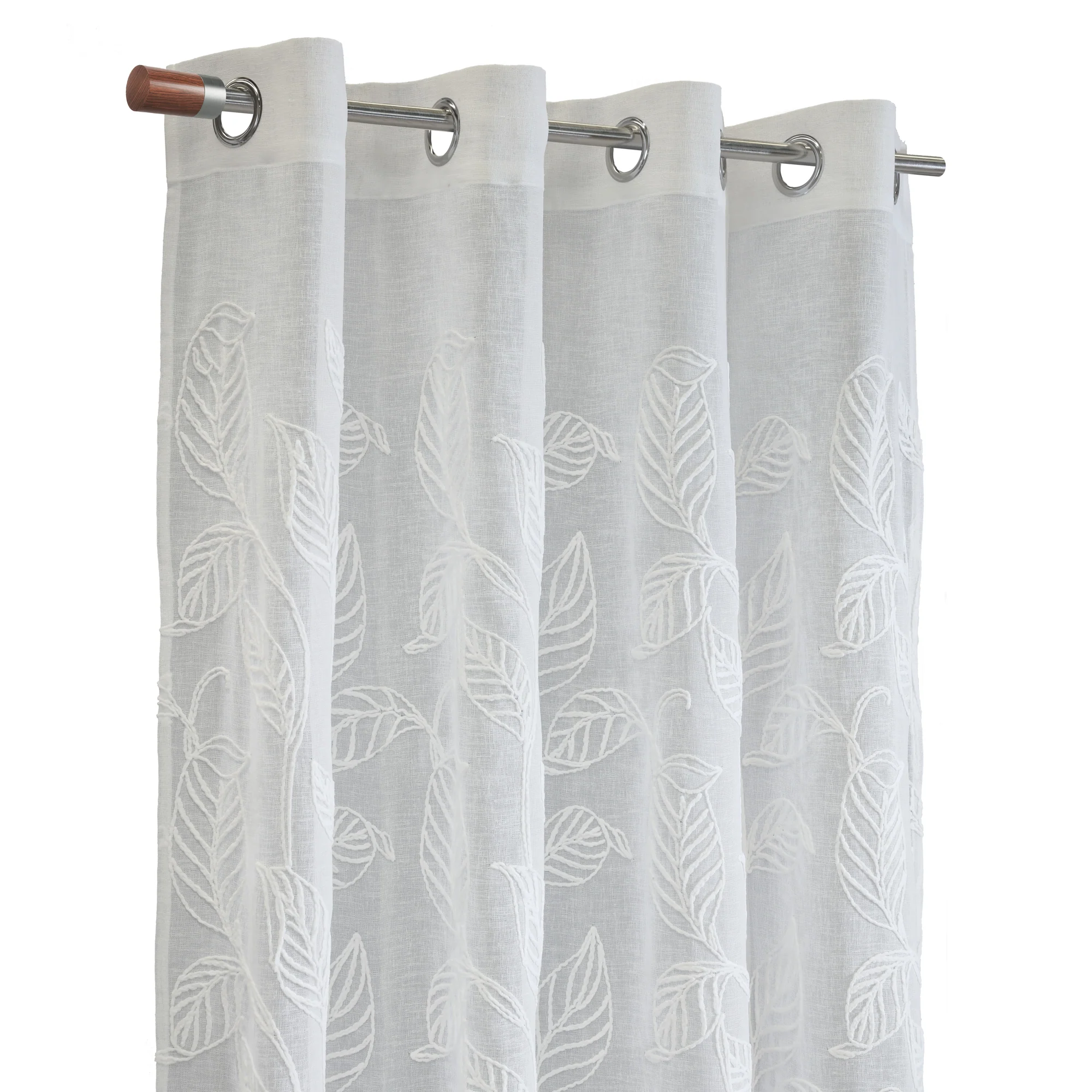 Grommet curtain panel - Renata - White - Image 2