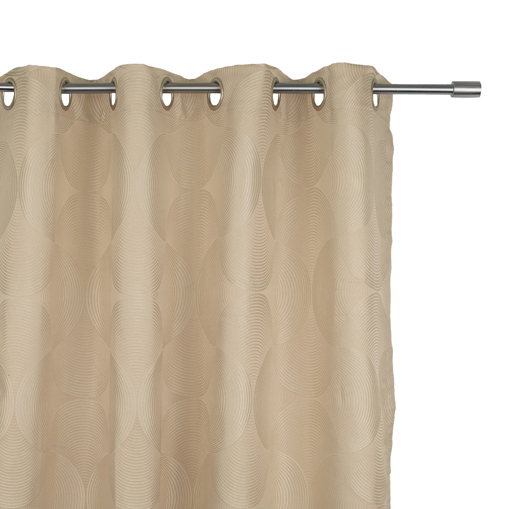 Grommets curtain panel - Aurora - Beige