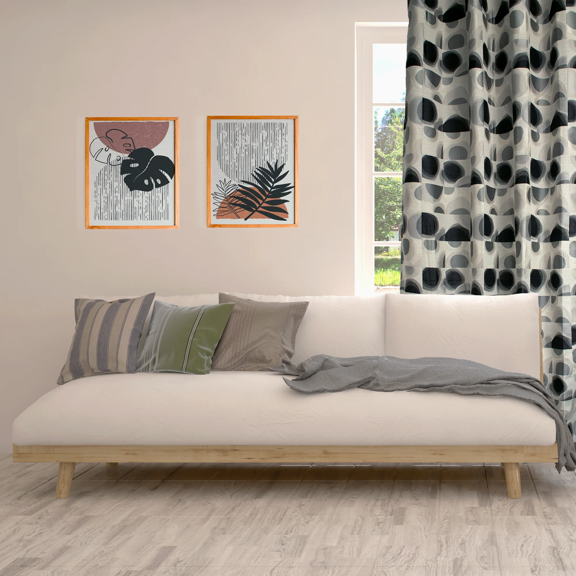 Grommets curtain panel - Halo - Black - 52 x 96'' - Image 2
