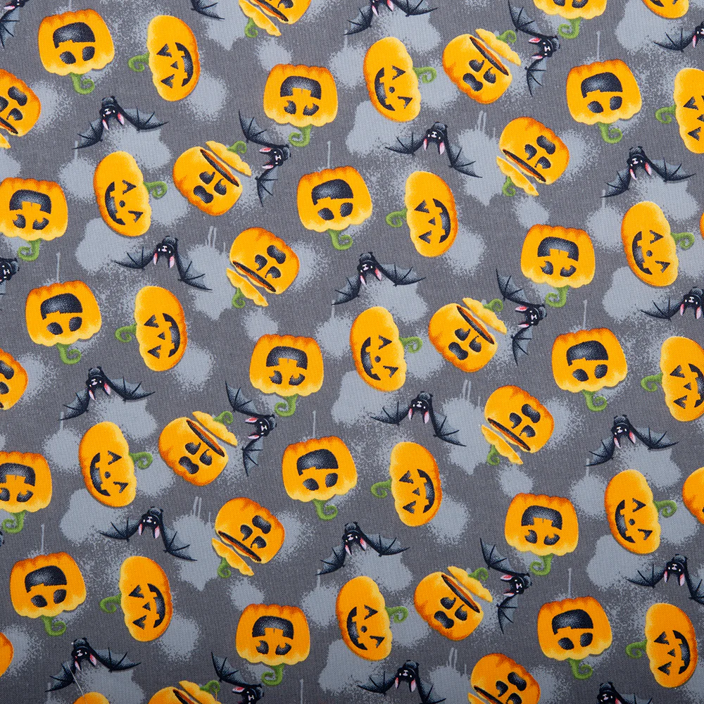 Halloween Fun Print - Pumpkin - Grey