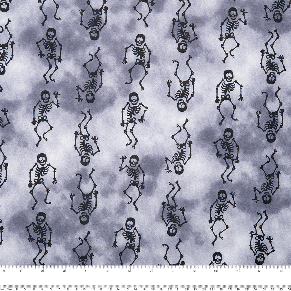 Halloween Fun Print - Skeleton - Grey - Image 2