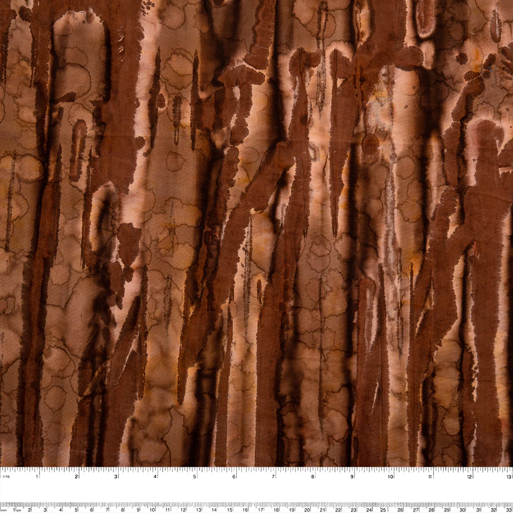 Hand dyed batiks - Stripes - Brown / Beige (10 meters) - Image 2
