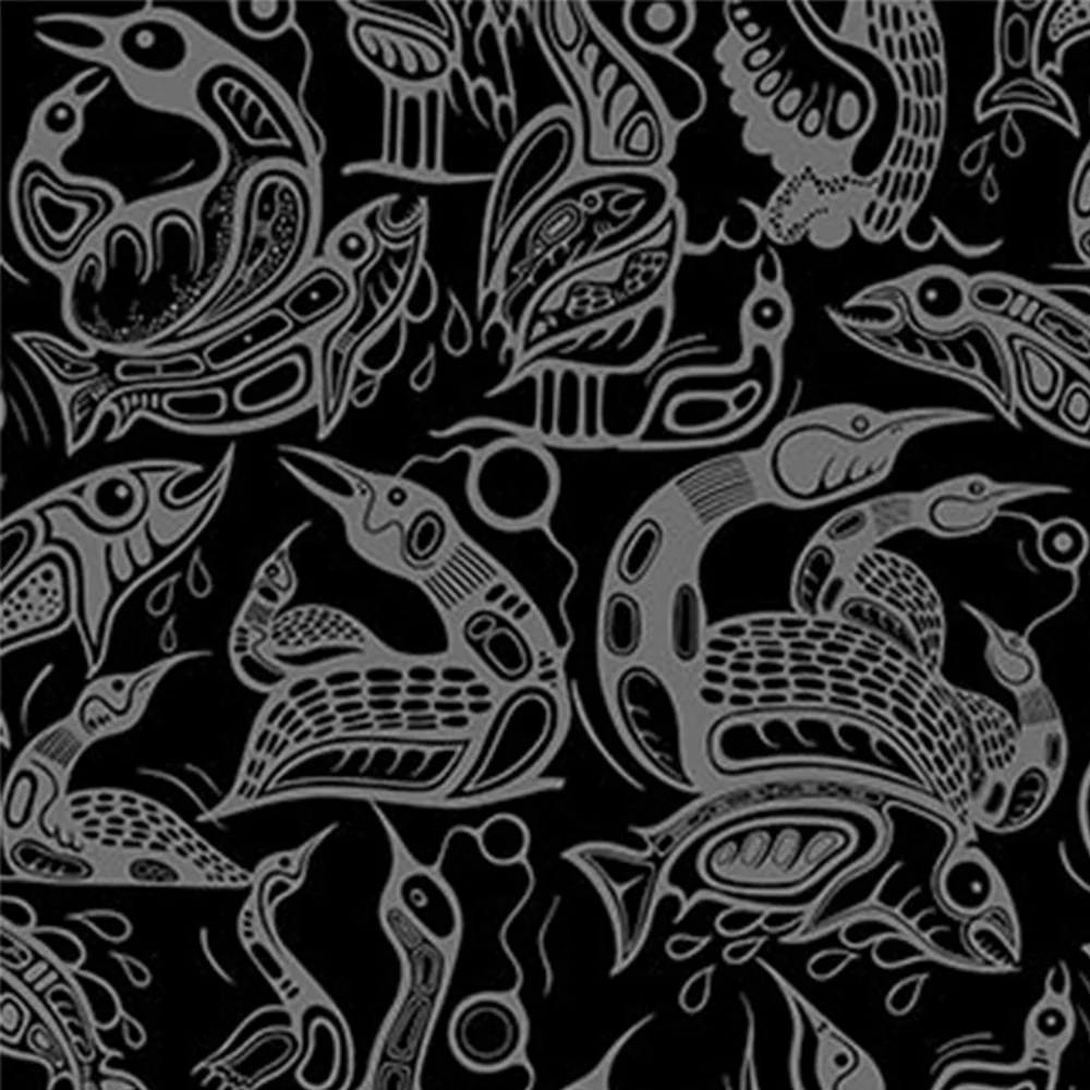 HEALING WATERS Printed Cotton - Animals - Black