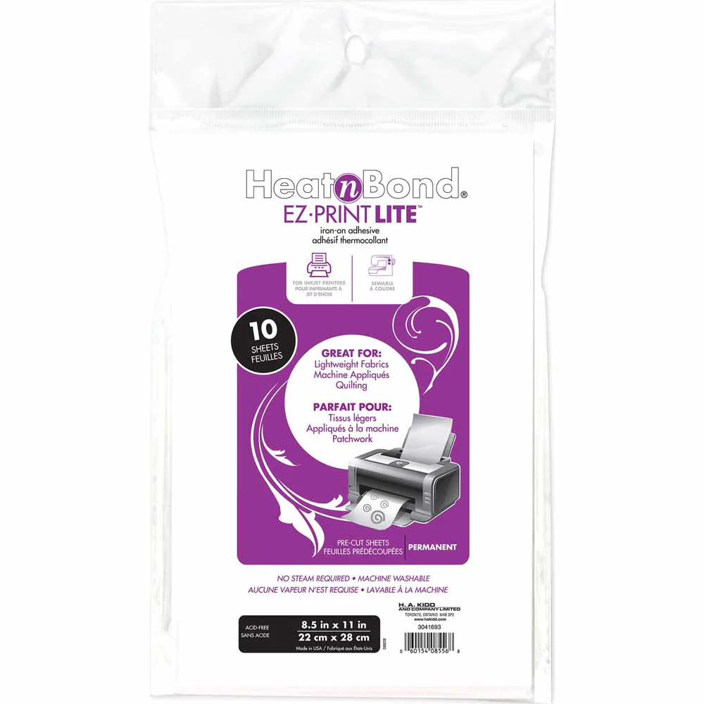 HEATNBOND EZ Print Lite 10 pcs - 22 x 28cm (8½" x 11")