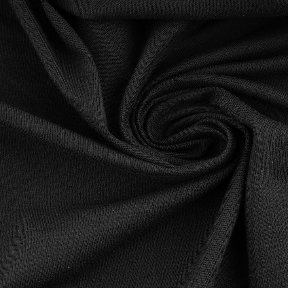 Heavy Cotton Lycra Knit - Black - Image 2