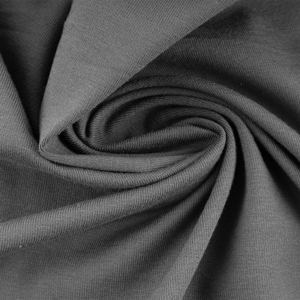 Heavy Cotton Lycra Knit - Grey - Image 2