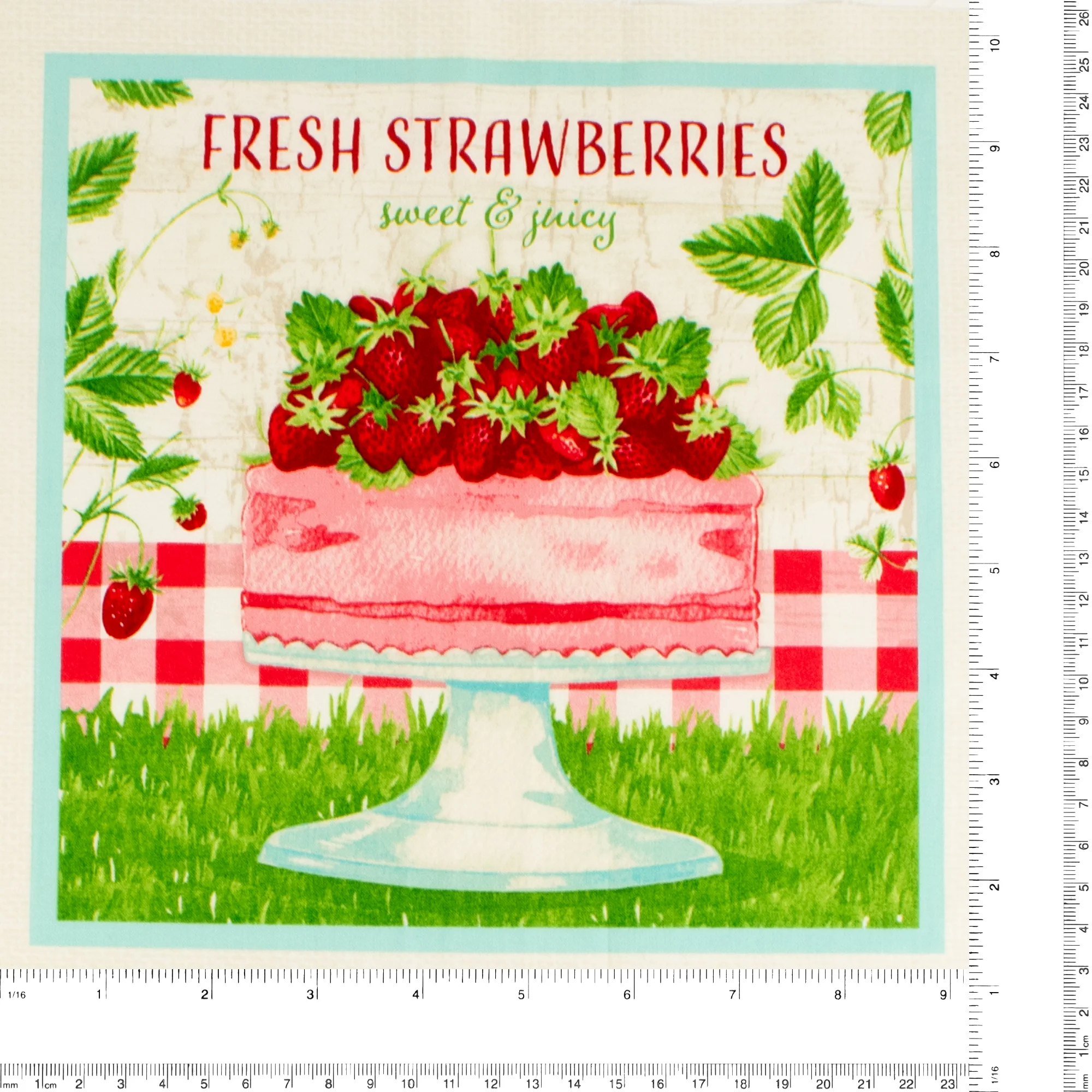 Henry Glass - Printed Cotton - BERRY BESTIES - 011 - Panel 24 x 44 in (61 x 112 cm) - Strawberry - Image 3