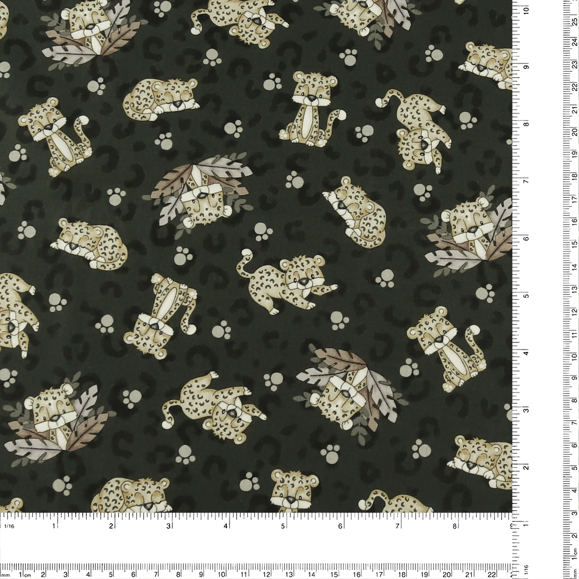 Henry Glass - Printed Cotton - «BIG KITTIES» - 005 - Charcoal - Image 3
