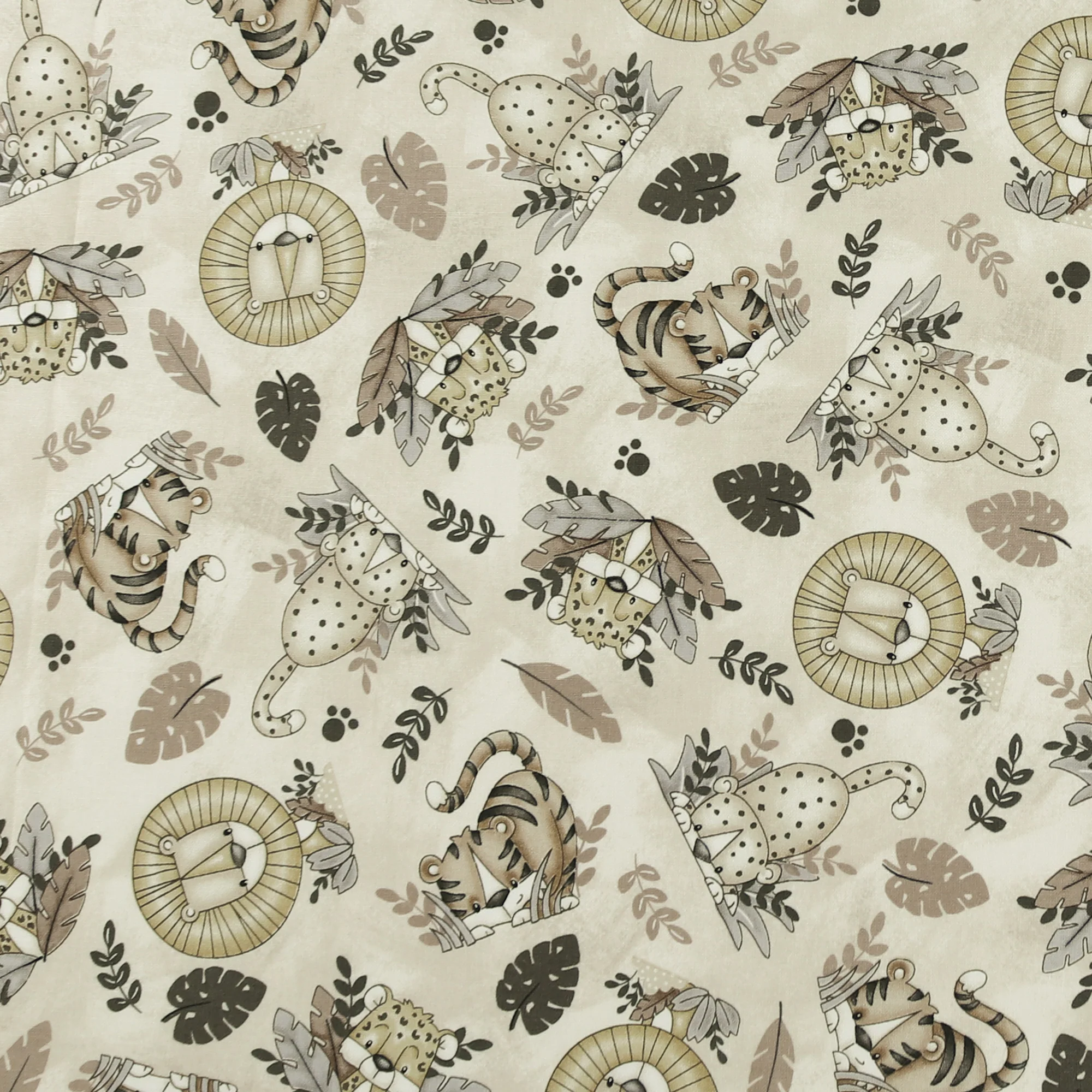 Henry Glass - Printed Cotton - «BIG KITTIES» - 008 - Beige