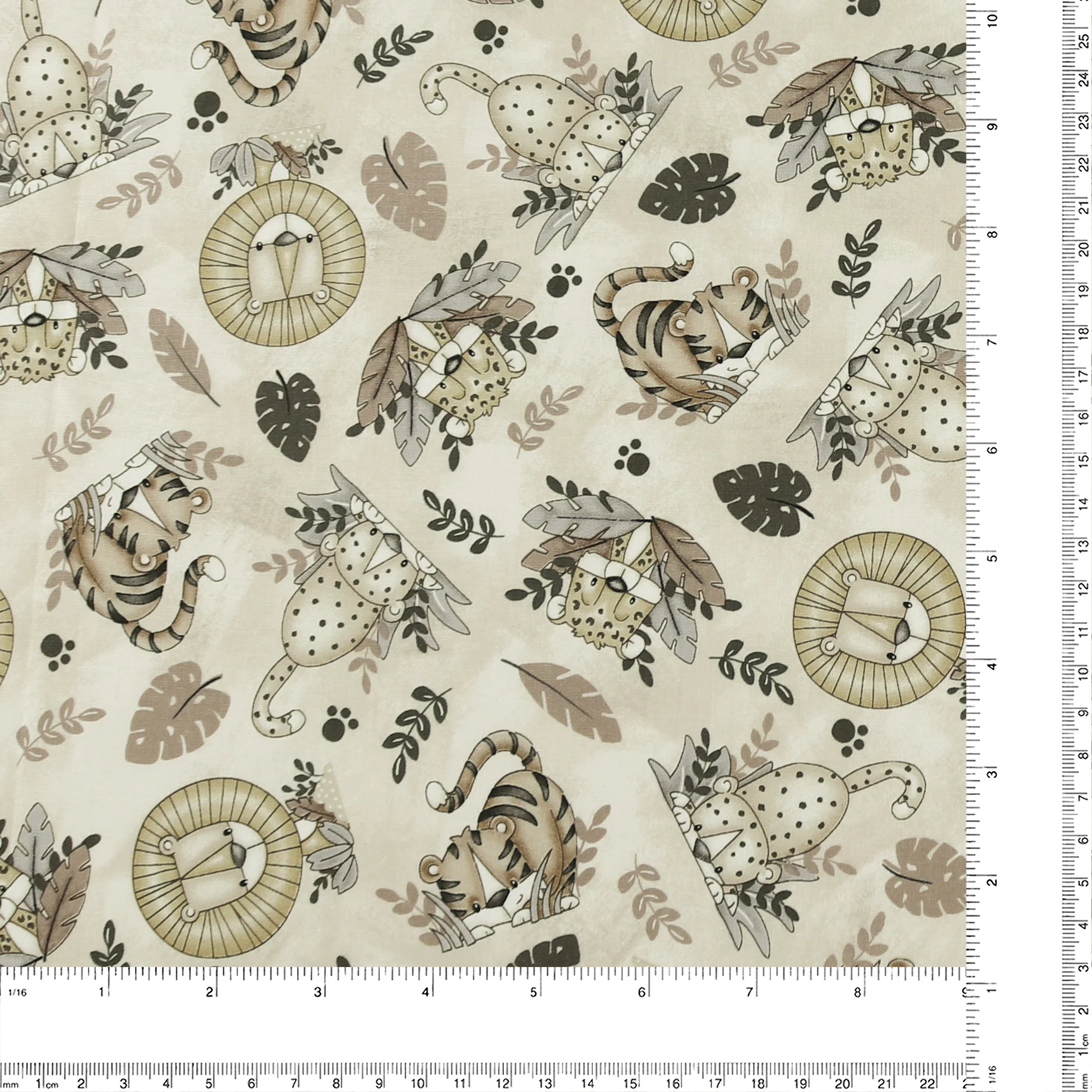 Henry Glass - Printed Cotton - «BIG KITTIES» - 008 - Beige - Image 3