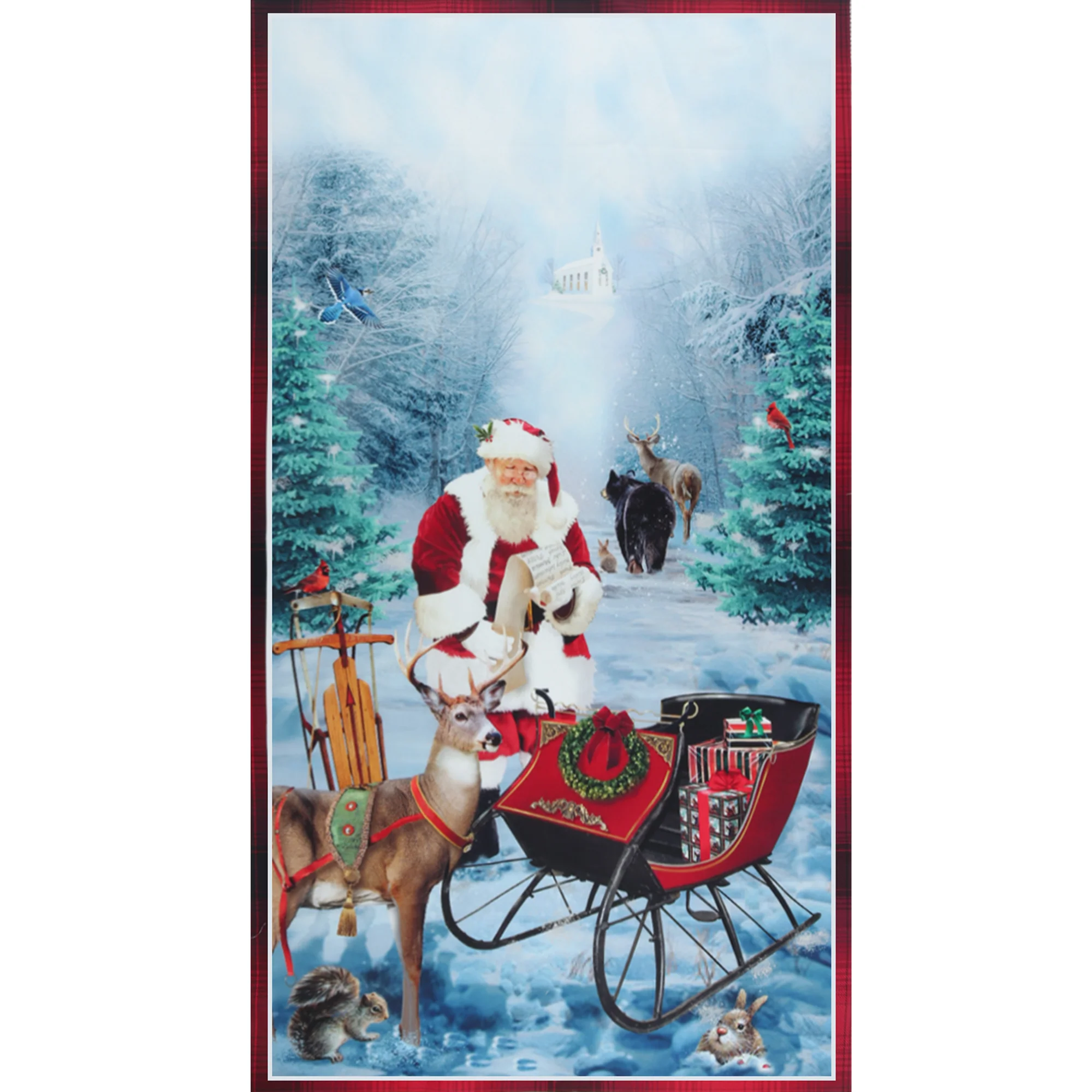 Henry Glass - Printed Cotton Panel 24 x 44 in (60 x 112 cm) - «BELIEVE» - 011 - Multicolor