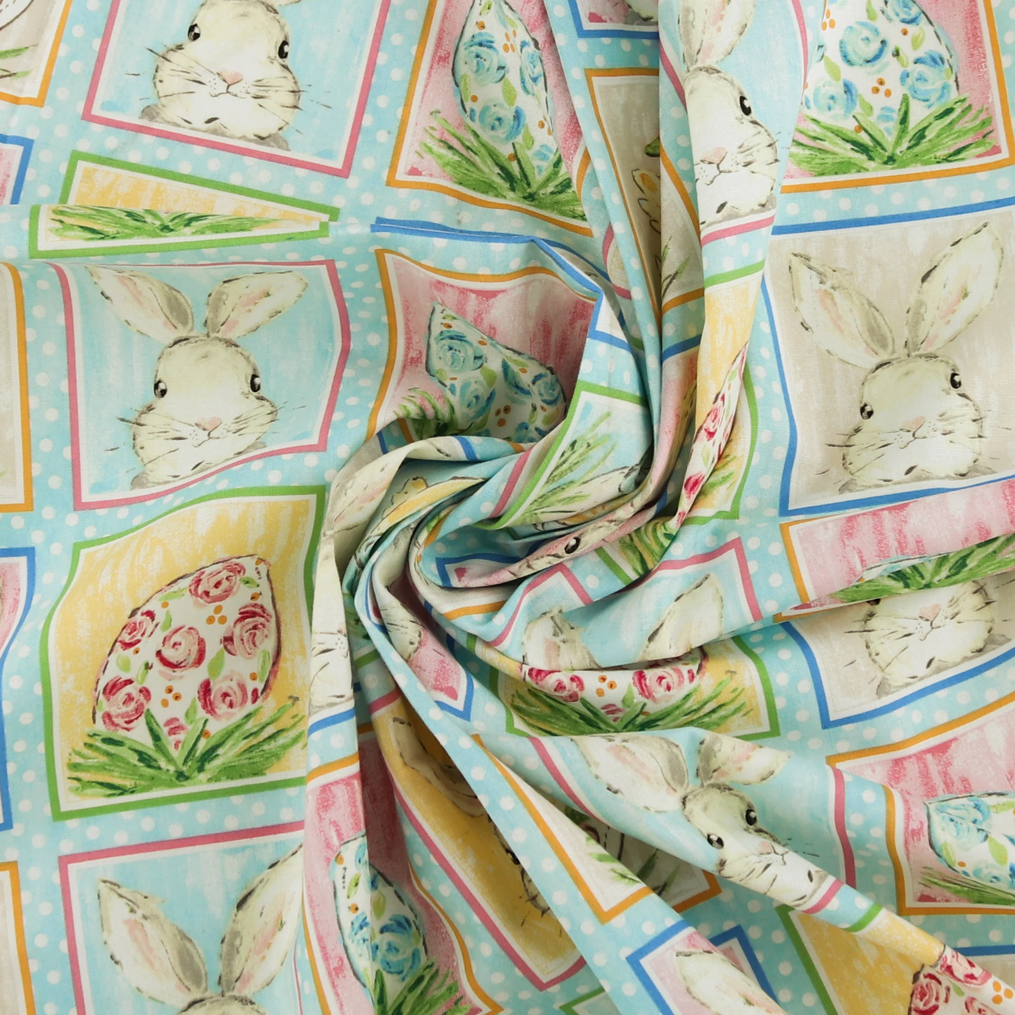 Henry Glass - Printed Cotton - «PEEK A BOO BUNNIES» - 001 - Light Blue - Image 2