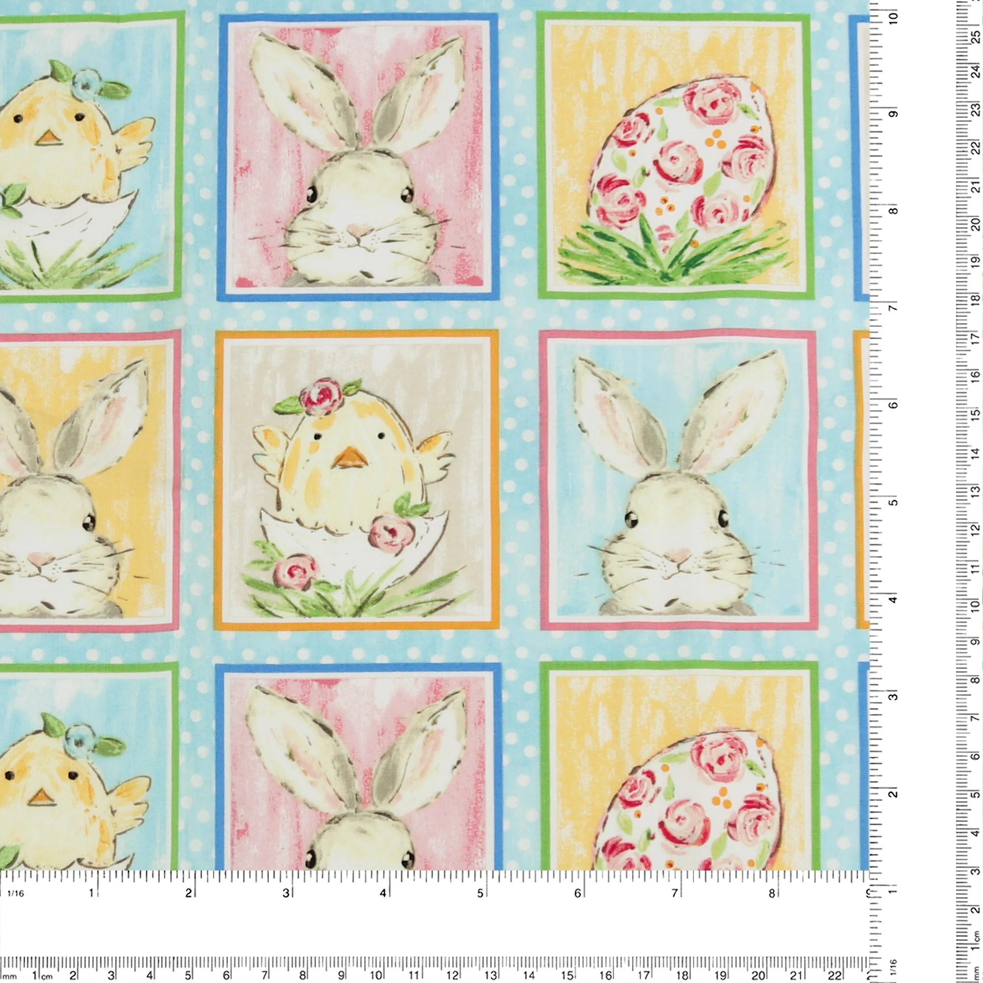 Henry Glass - Printed Cotton - «PEEK A BOO BUNNIES» - 001 - Light Blue - Image 3