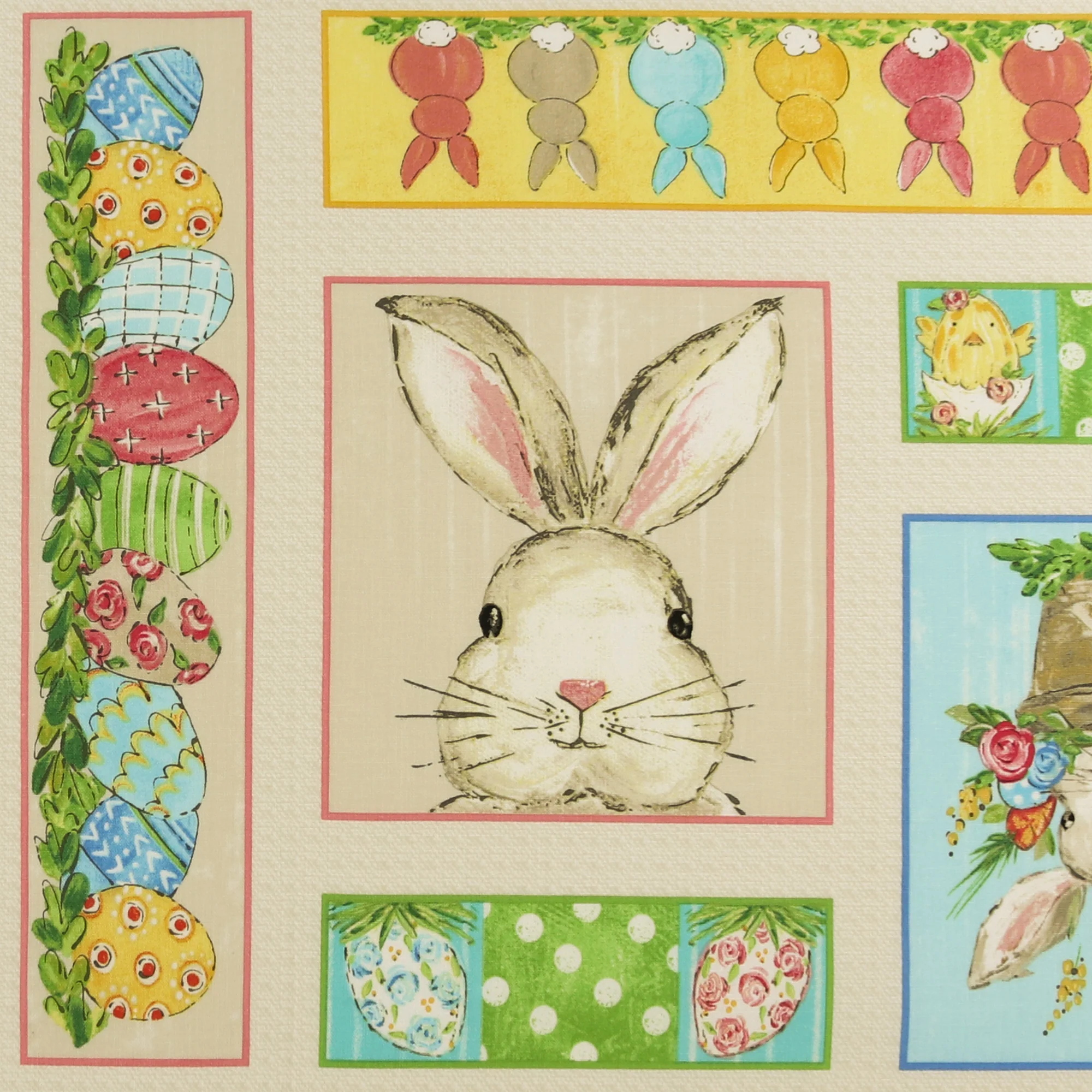 Henry Glass - Printed Cotton - «PEEK A BOO BUNNIES» - 009 - Beige