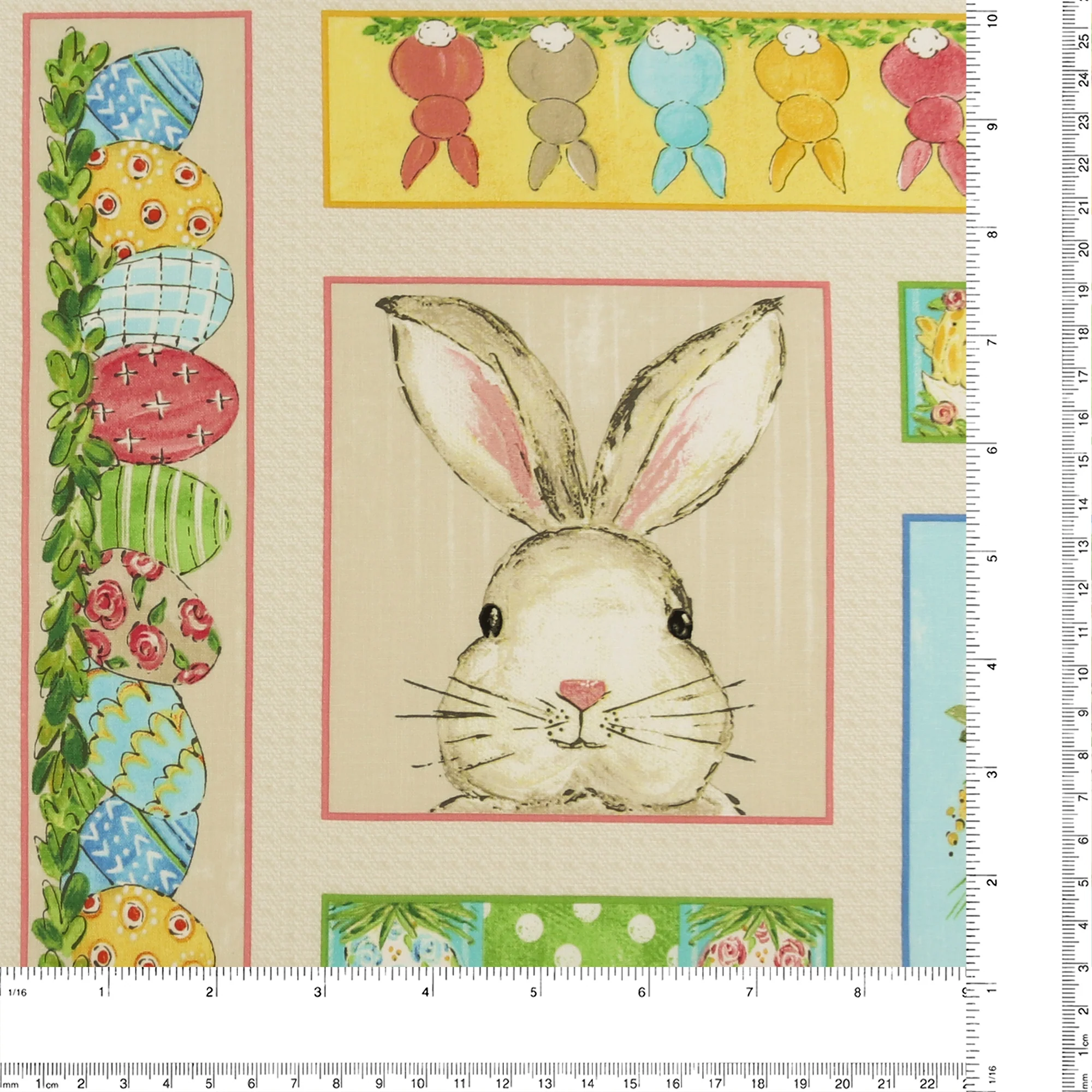 Henry Glass - Printed Cotton - «PEEK A BOO BUNNIES» - 009 - Beige - Image 3