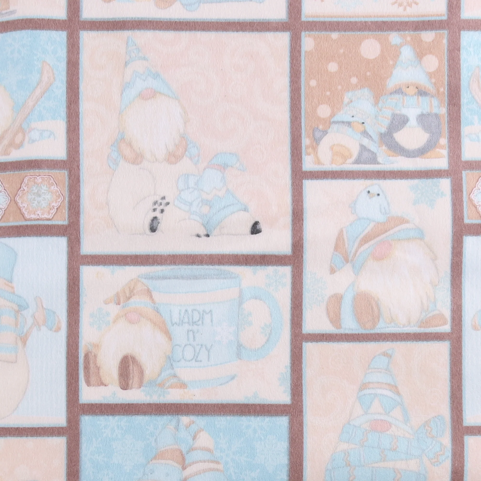 Henry Glass - Printed Flannelette - I LOVE SN'GNOMIES - 004 - Multicolor