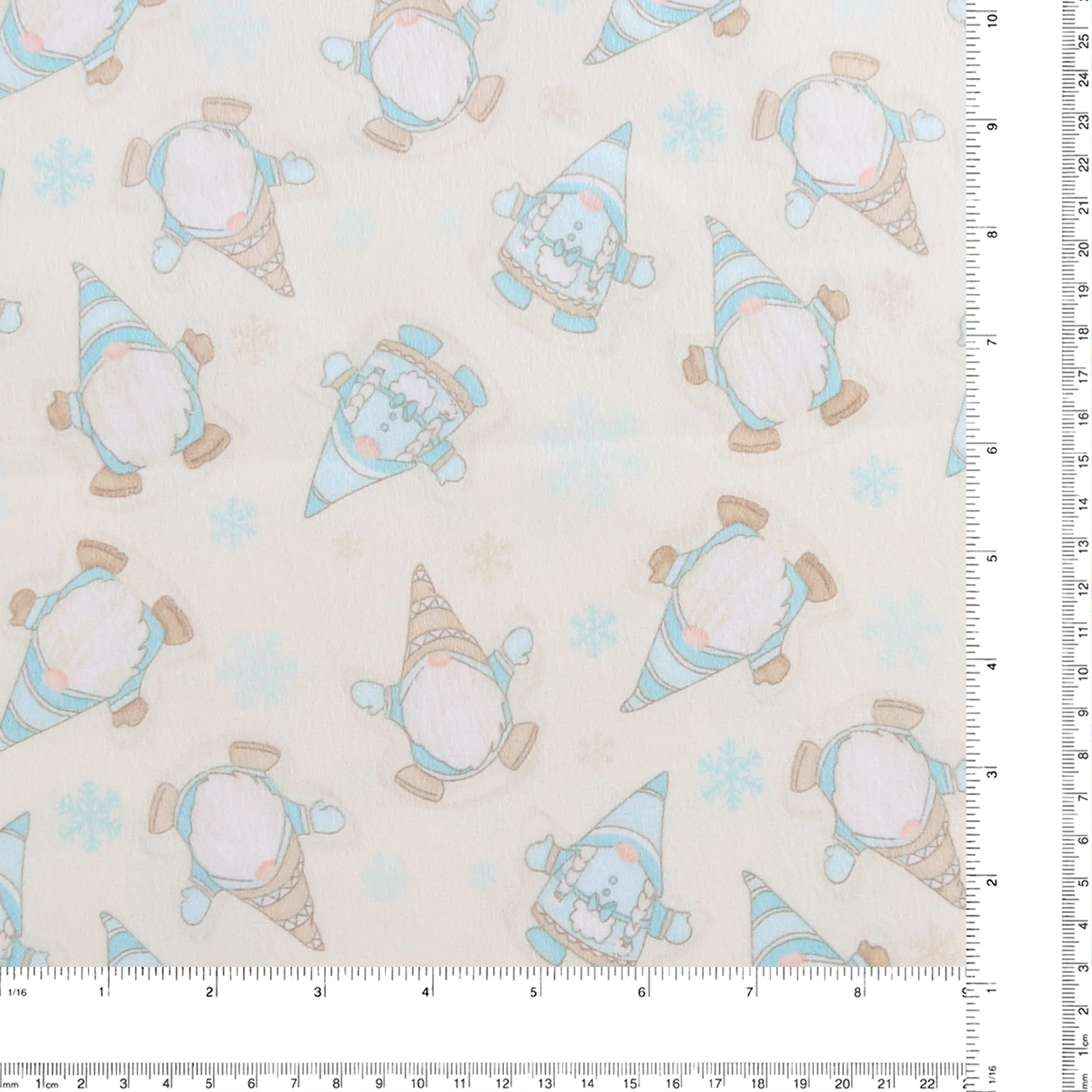 Henry Glass - Printed Flannelette - I LOVE SN'GNOMIES - 007 - Ivory - Image 3