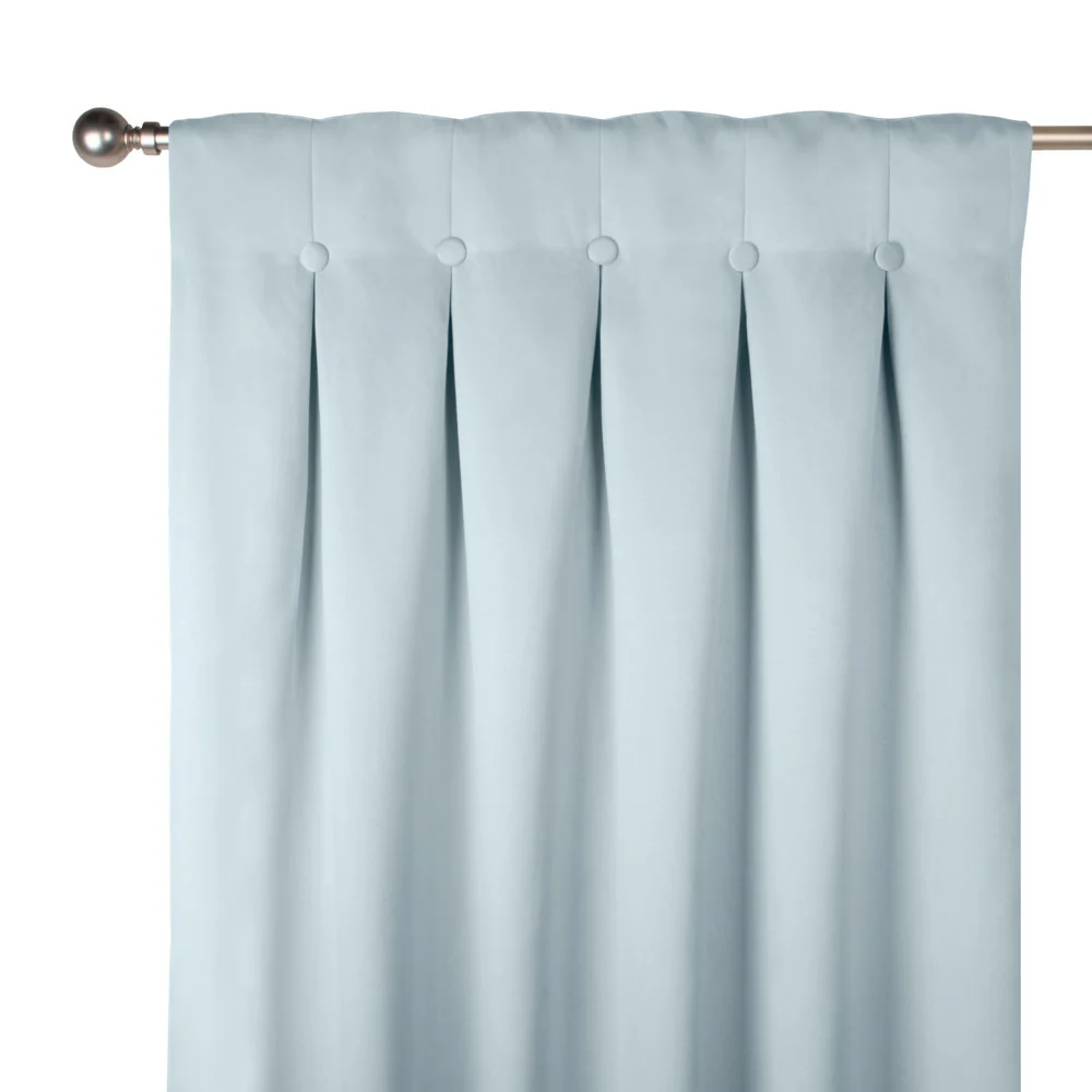Hidden tab curtain panel - Nantucket - Aqua