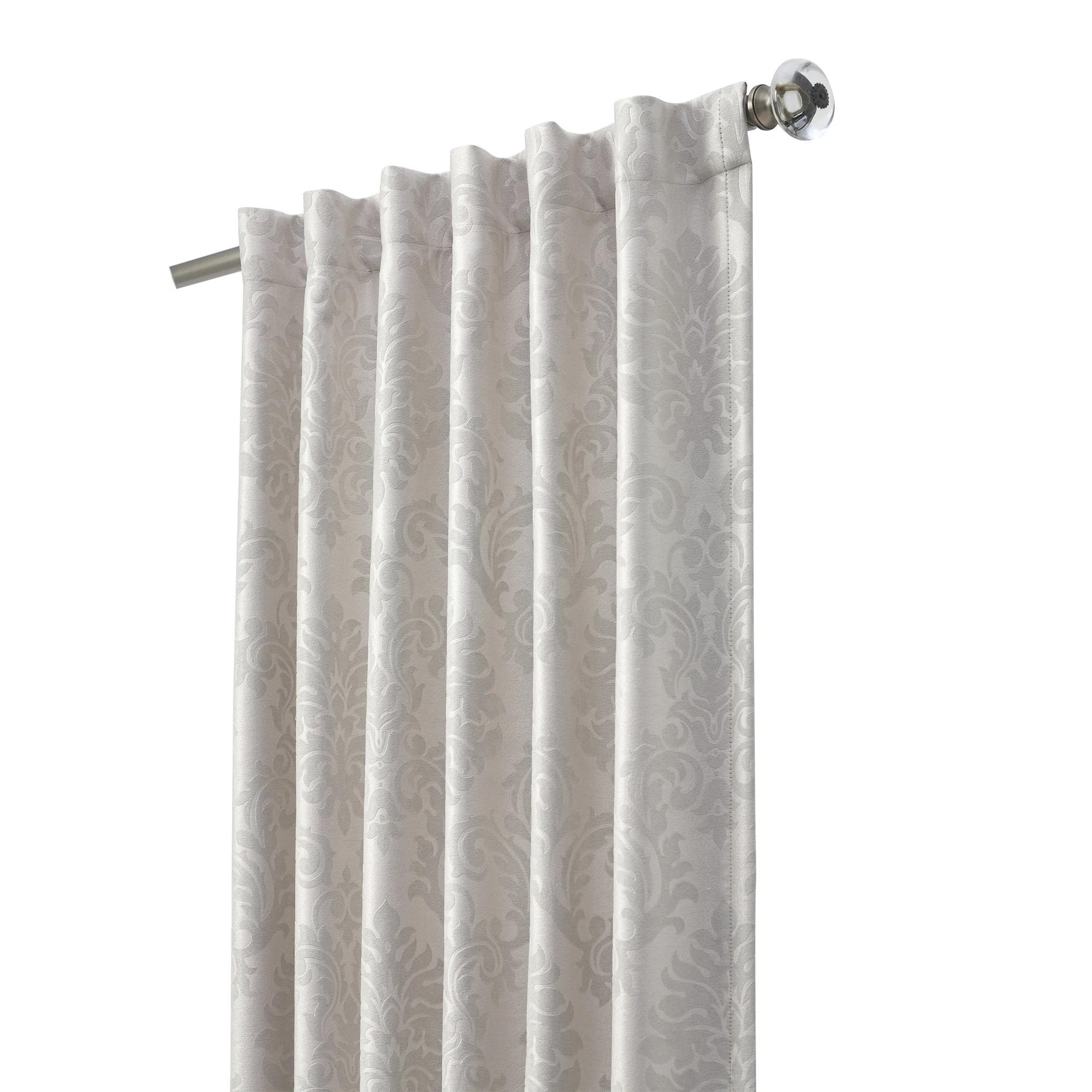 Hidden Tab curtain panel - Rococo - Ivory - 50 x 95'' - Image 2