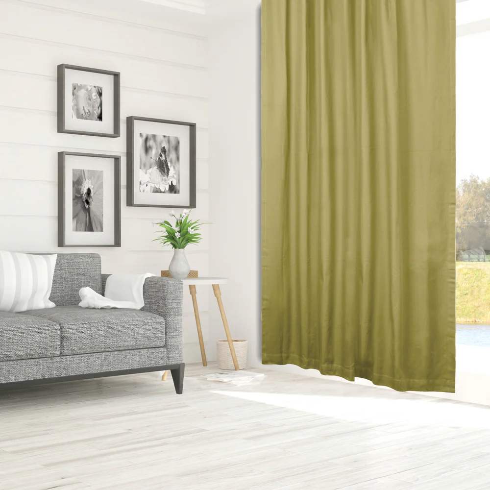 Hidden Tabs curtain panel - Lyons - Green - Image 3
