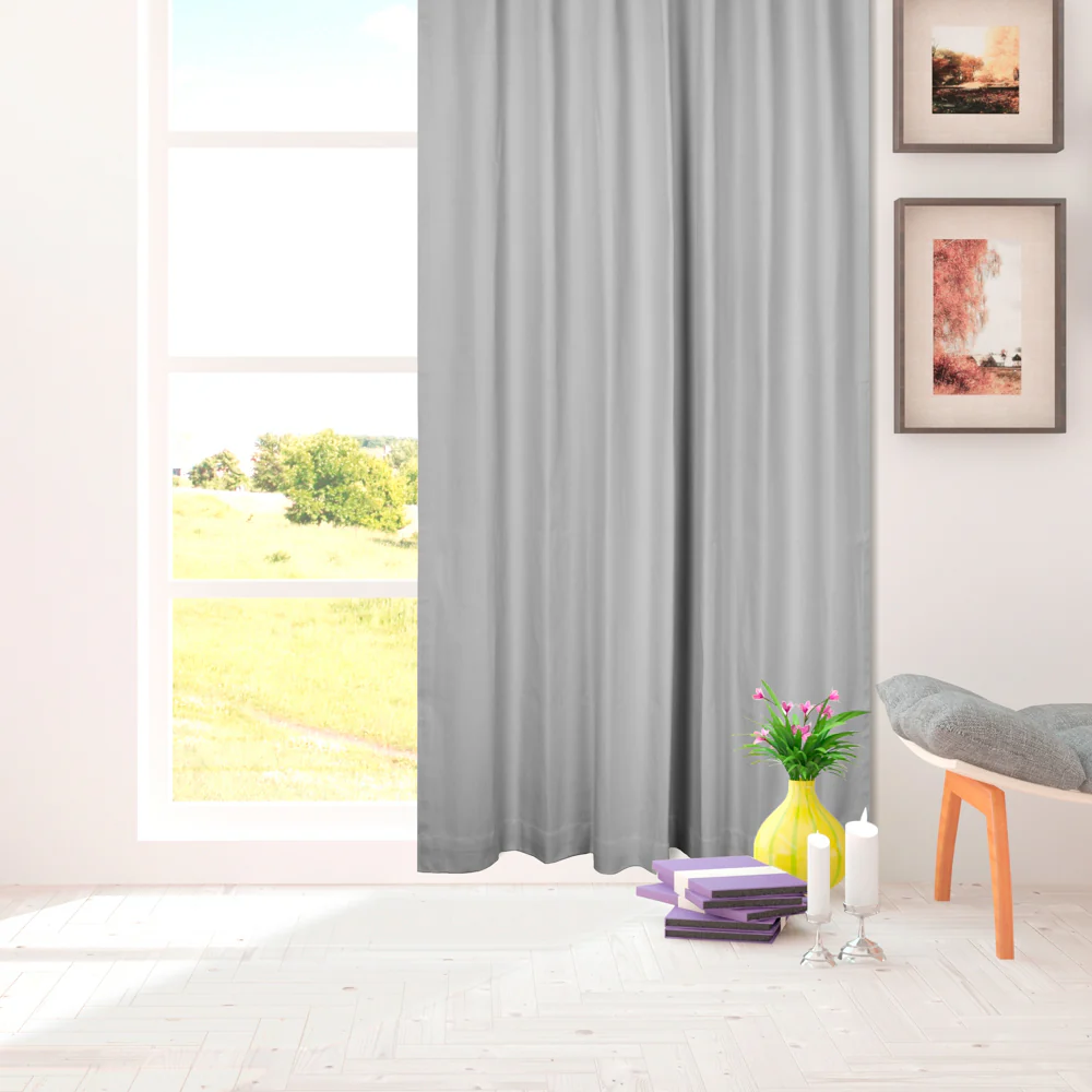 Hidden Tabs curtain panel - Lyons - Grey - Image 2