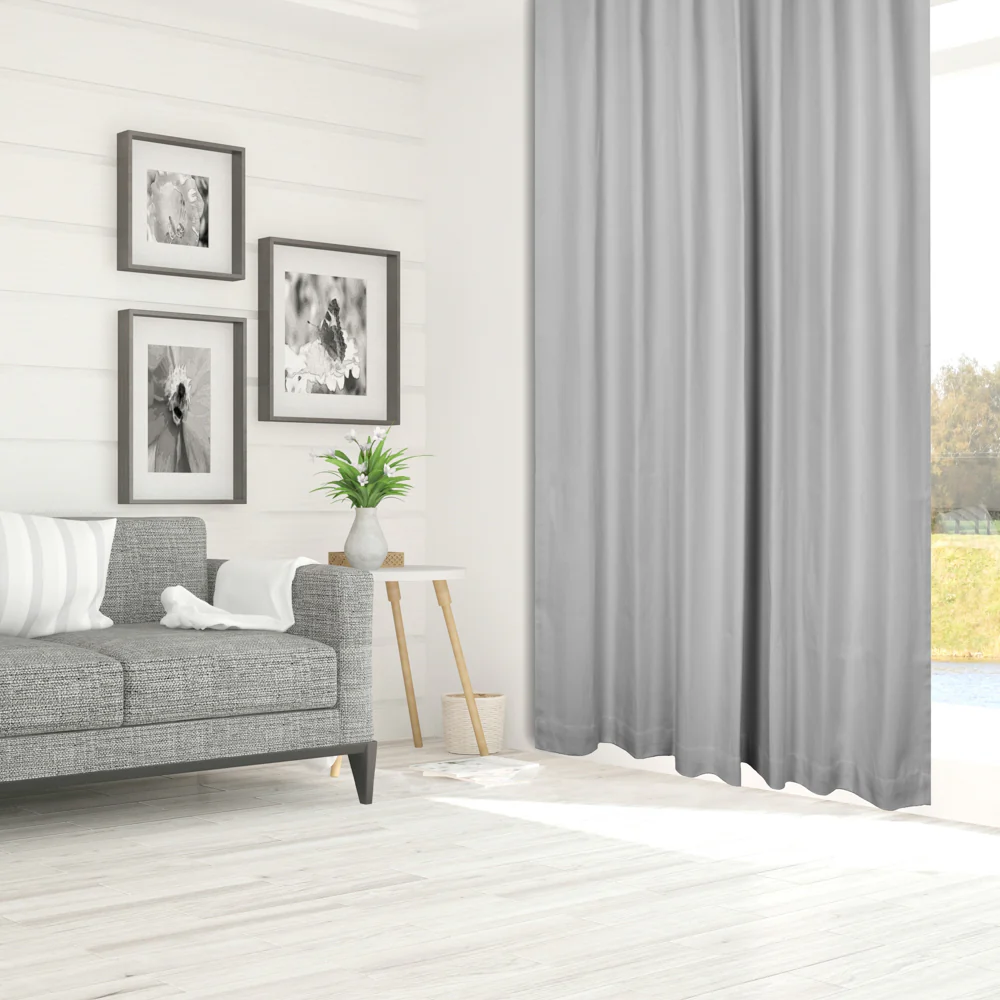 Hidden Tabs curtain panel - Lyons - Grey - Image 3