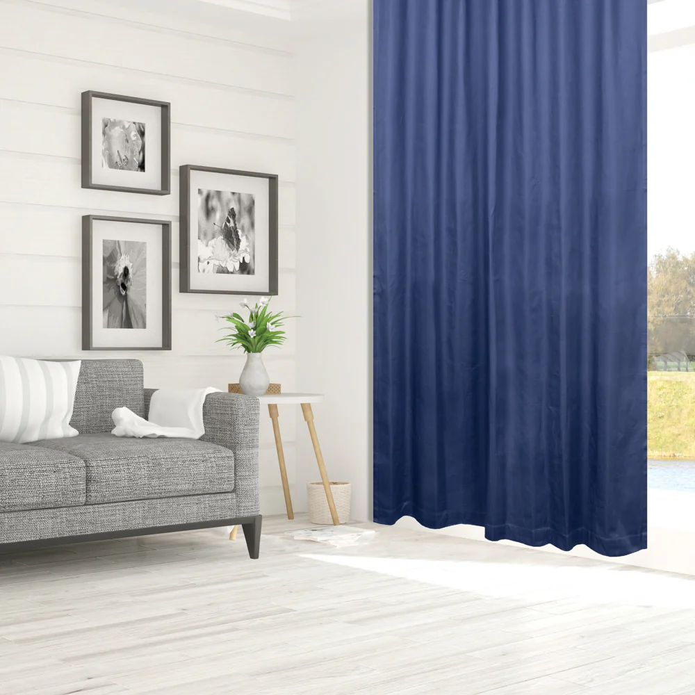 Hidden Tabs curtain panel - Lyons - Indigo - Image 3