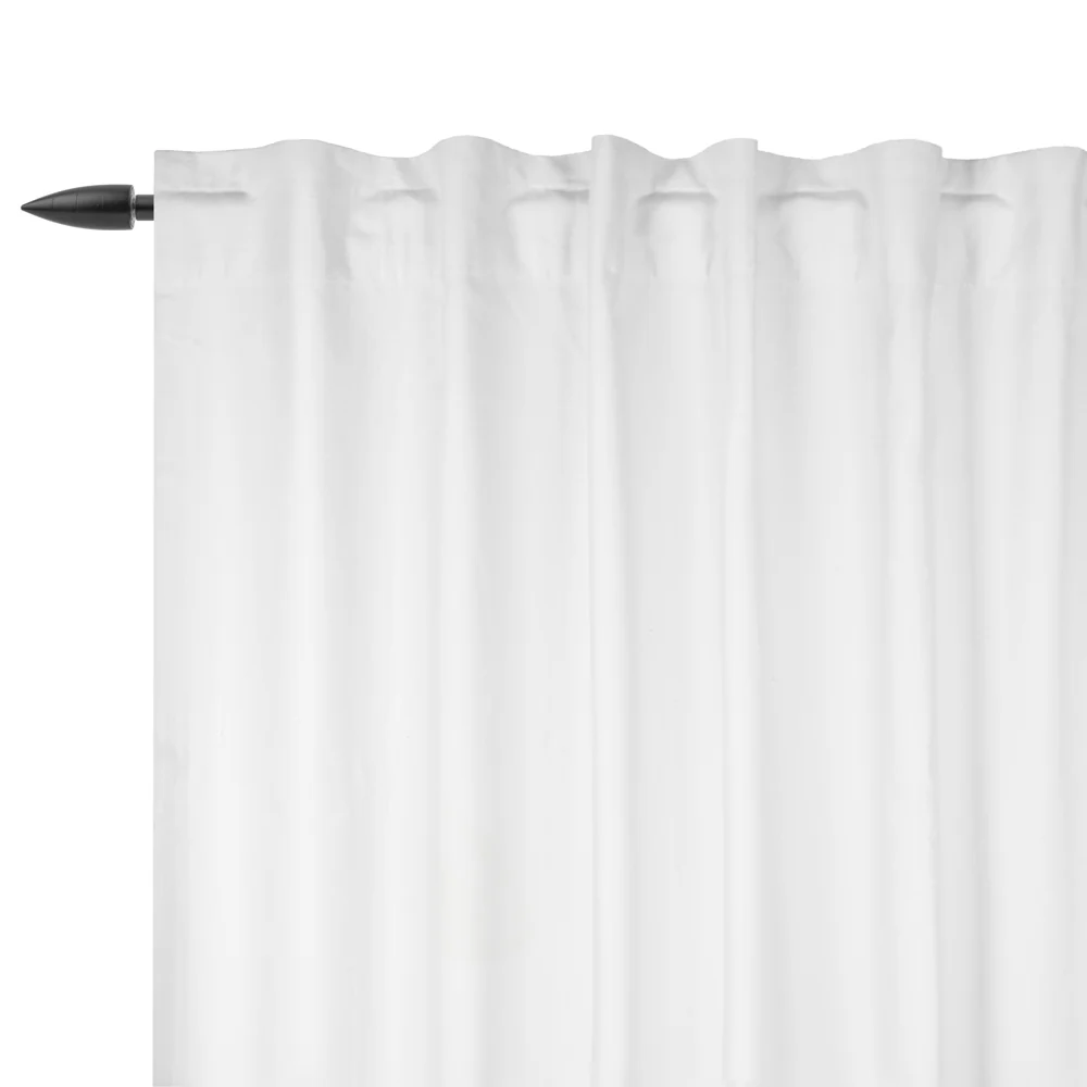 Hidden Tabs curtain panel - Lyons - White
