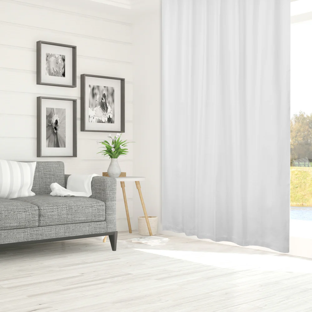 Hidden Tabs curtain panel - Lyons - White - Image 3
