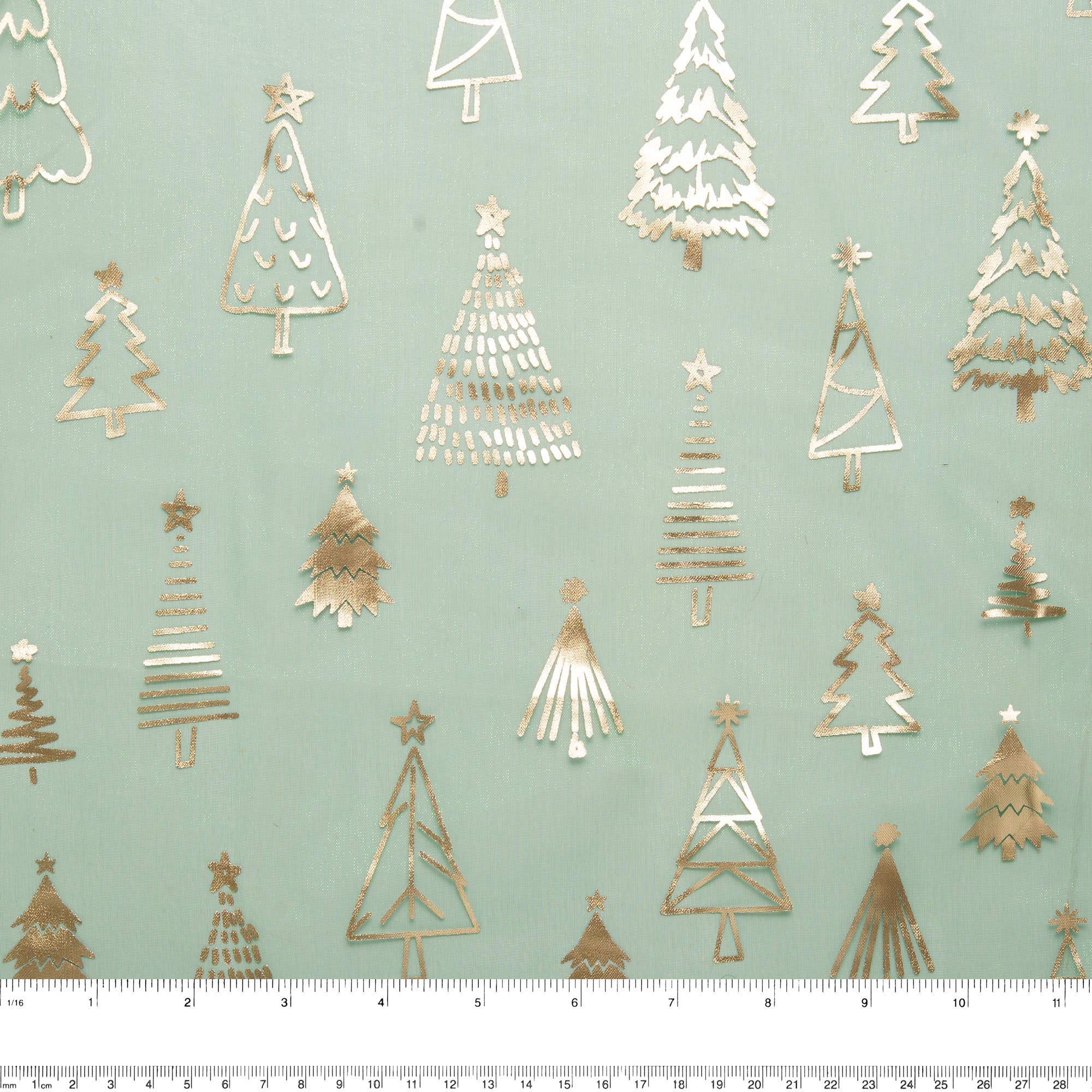 Holiday Organza Foil - Christmas tree - Green - Image 3
