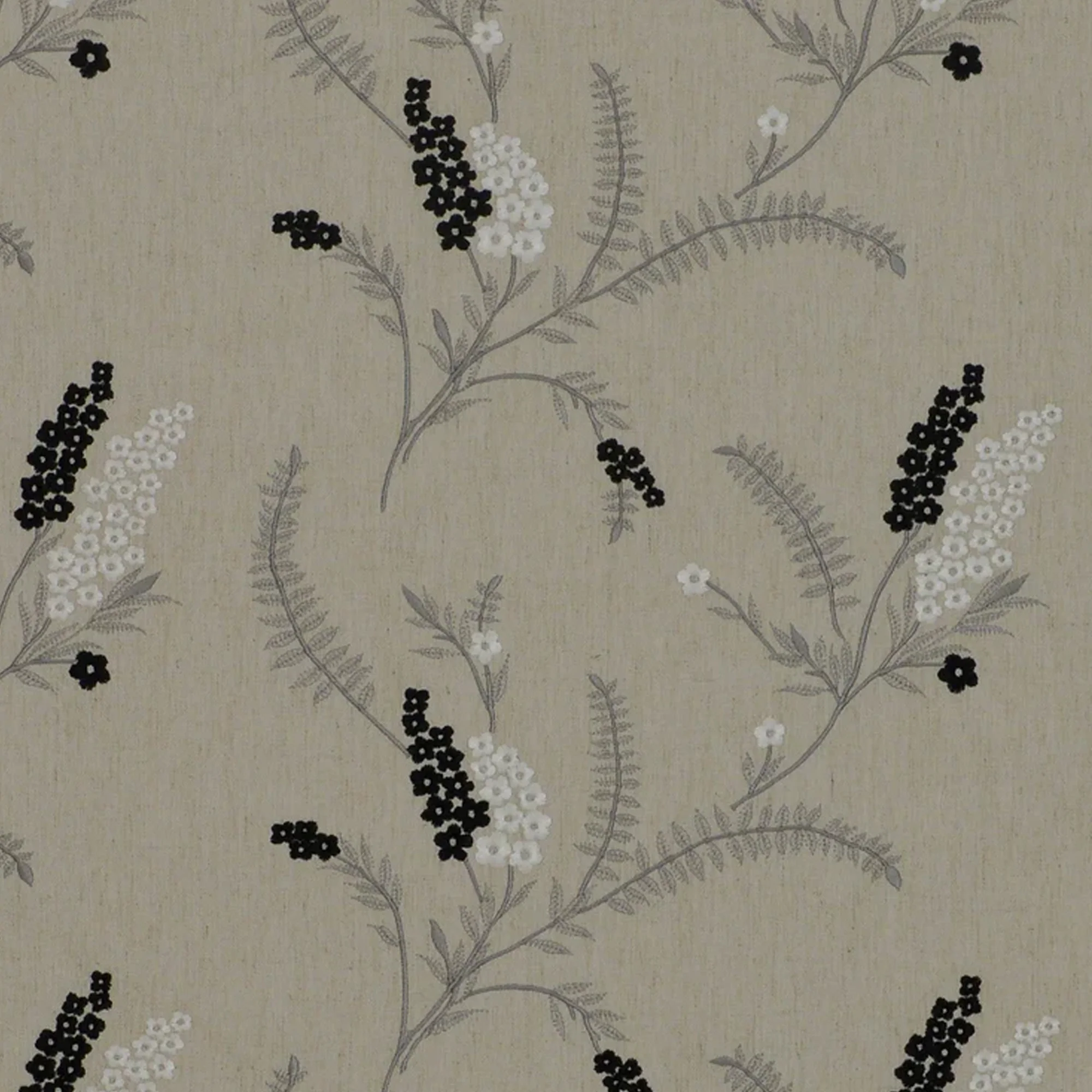Home Decor Embroidery Fabric - Hawthorne Collection - Bloomfield - Black