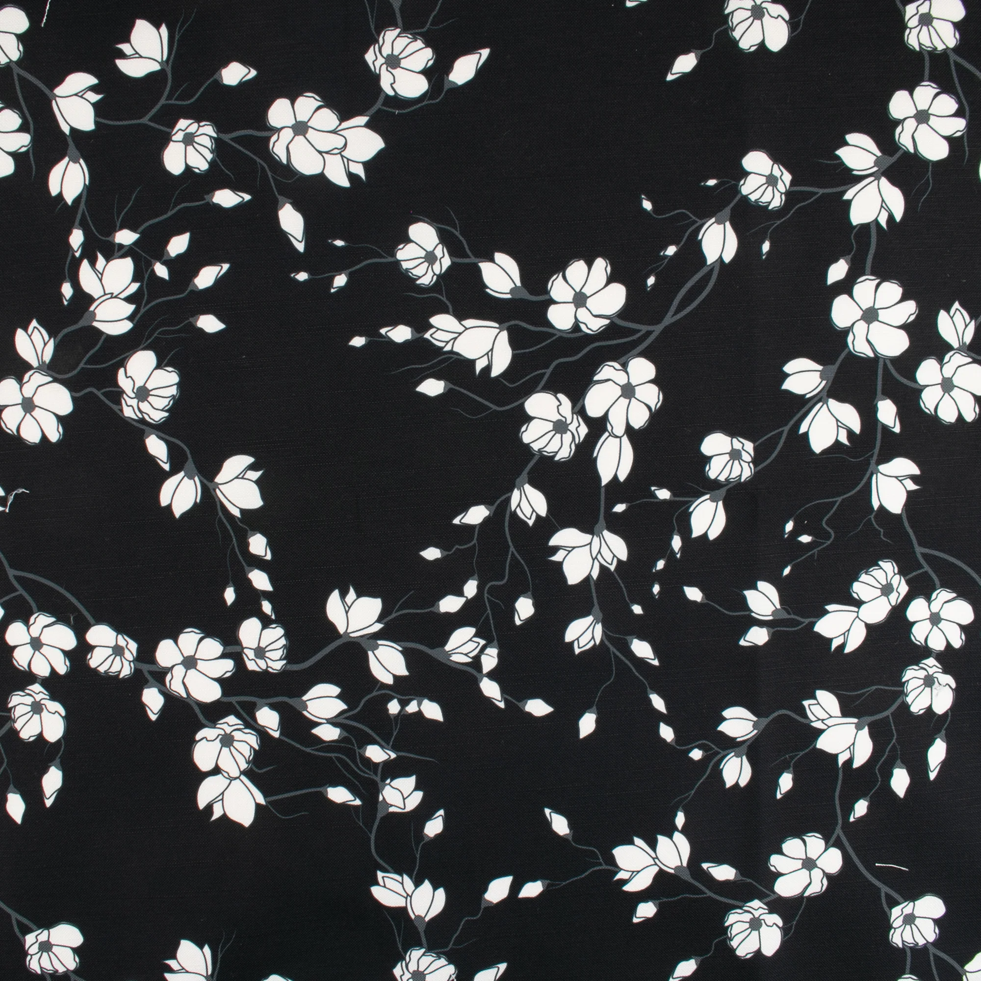 Home Decor Fabric - Bianca Collection - Magnolia - Black