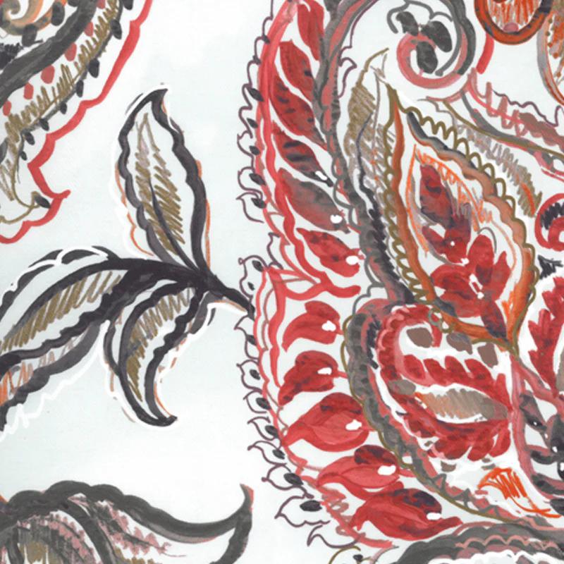 Home Decor Fabric - Signature Monastic 30 - black, red