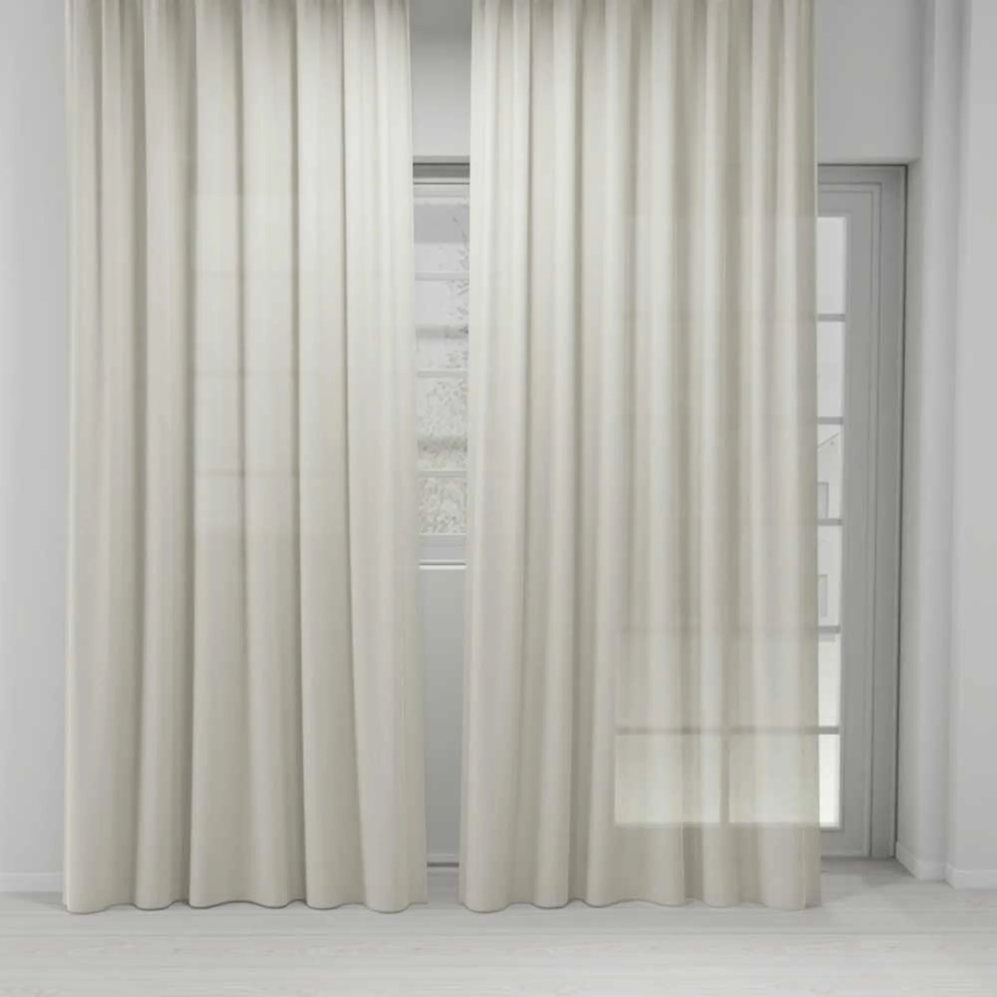 Home Decor Fabric - The Essentials - Wide width Cleo sheer -Snow - Image 2