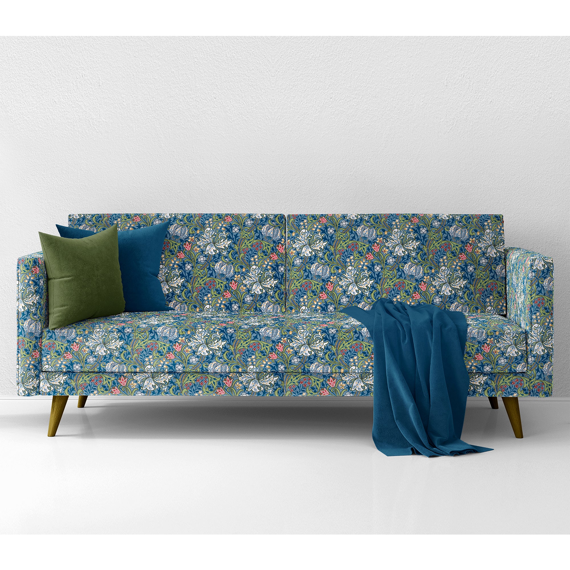 Home Decor Fabric - William Morris - Golden Lily - Blue - Image 4