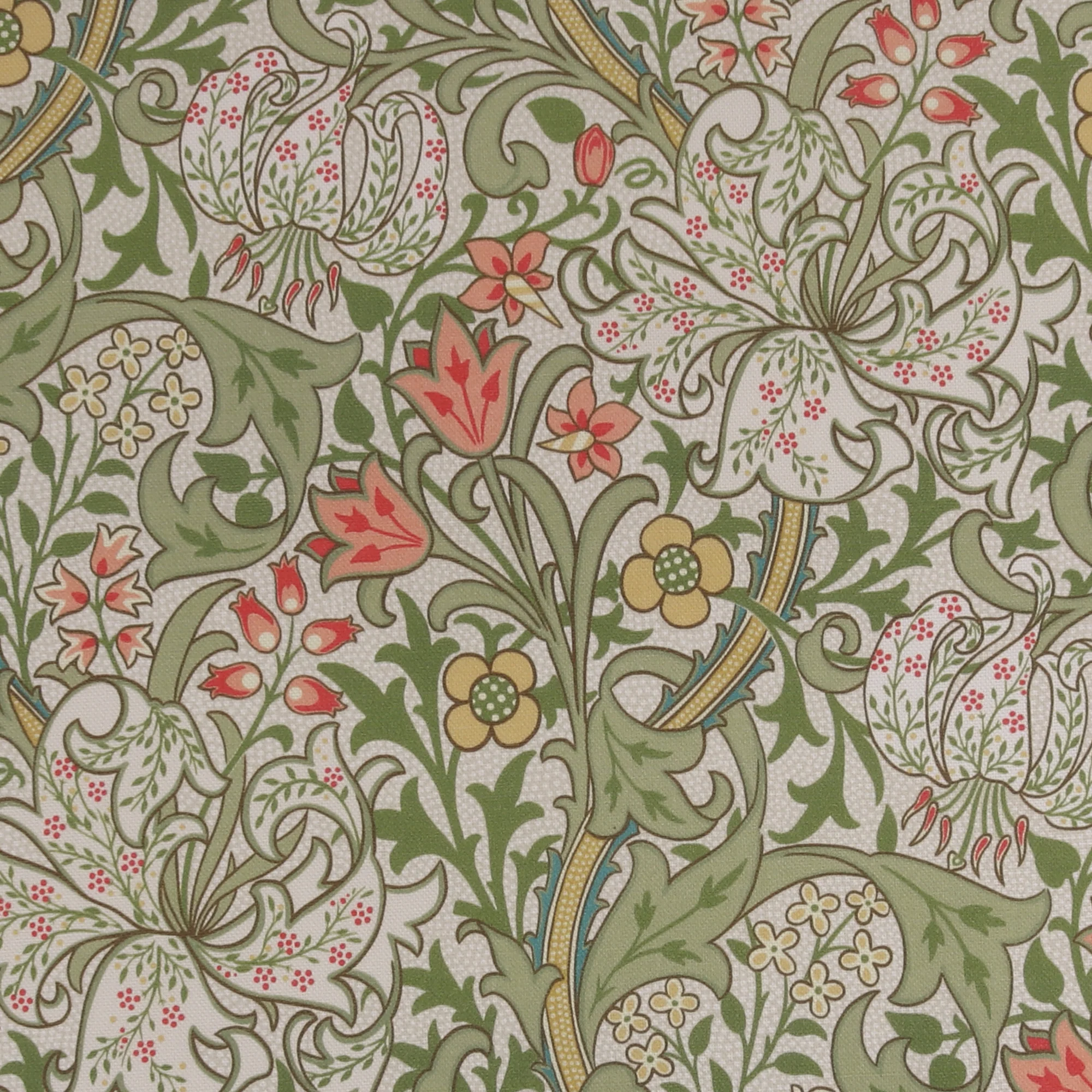 Home Decor Fabric - William Morris - Golden Lily - Coral