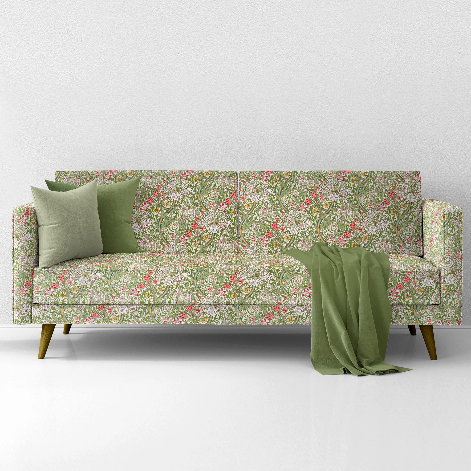 Home Decor Fabric - William Morris - Golden Lily - Coral - Image 5