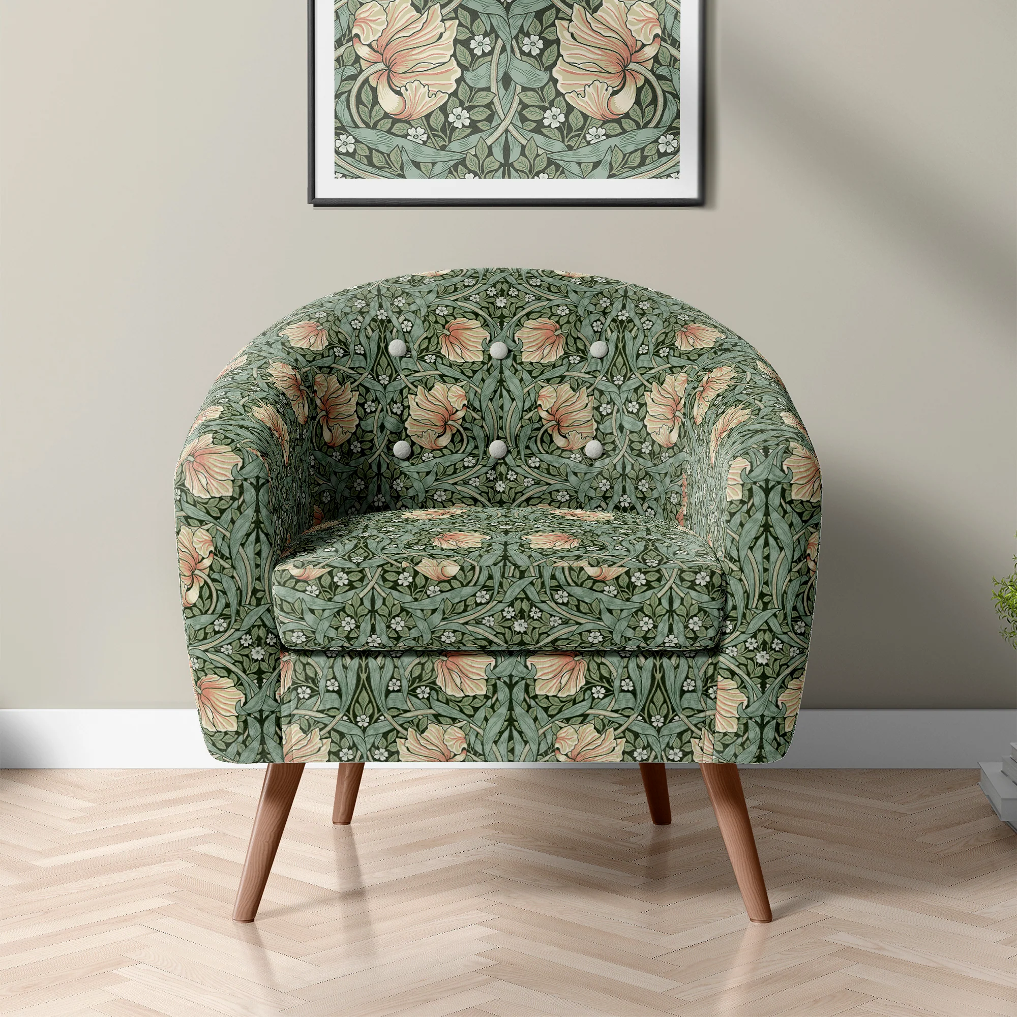 Home Decor Fabric - William Morris - Pimpernel - Peach - Image 4