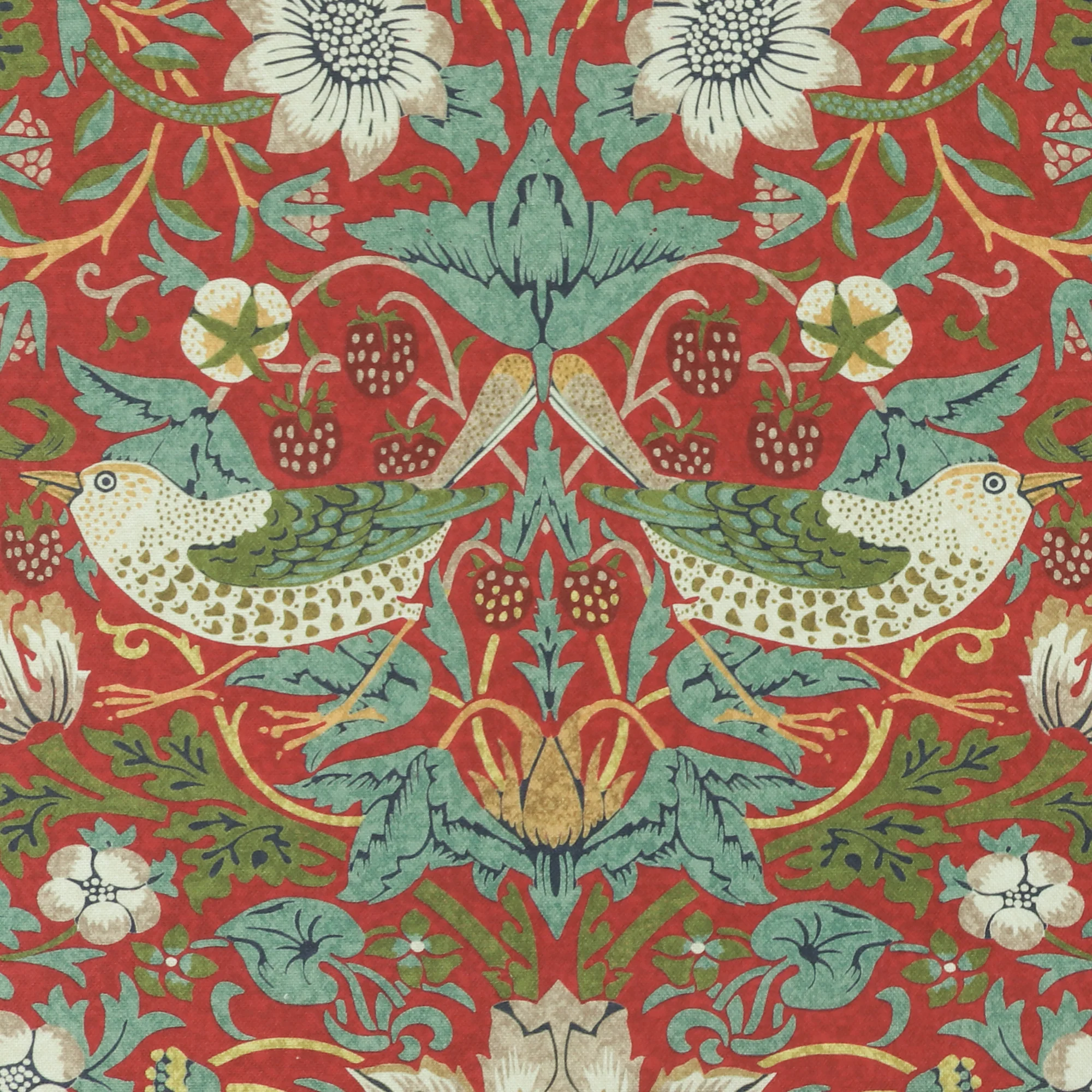 Home Decor Fabric - William Morris - Strawberry Thief - Red