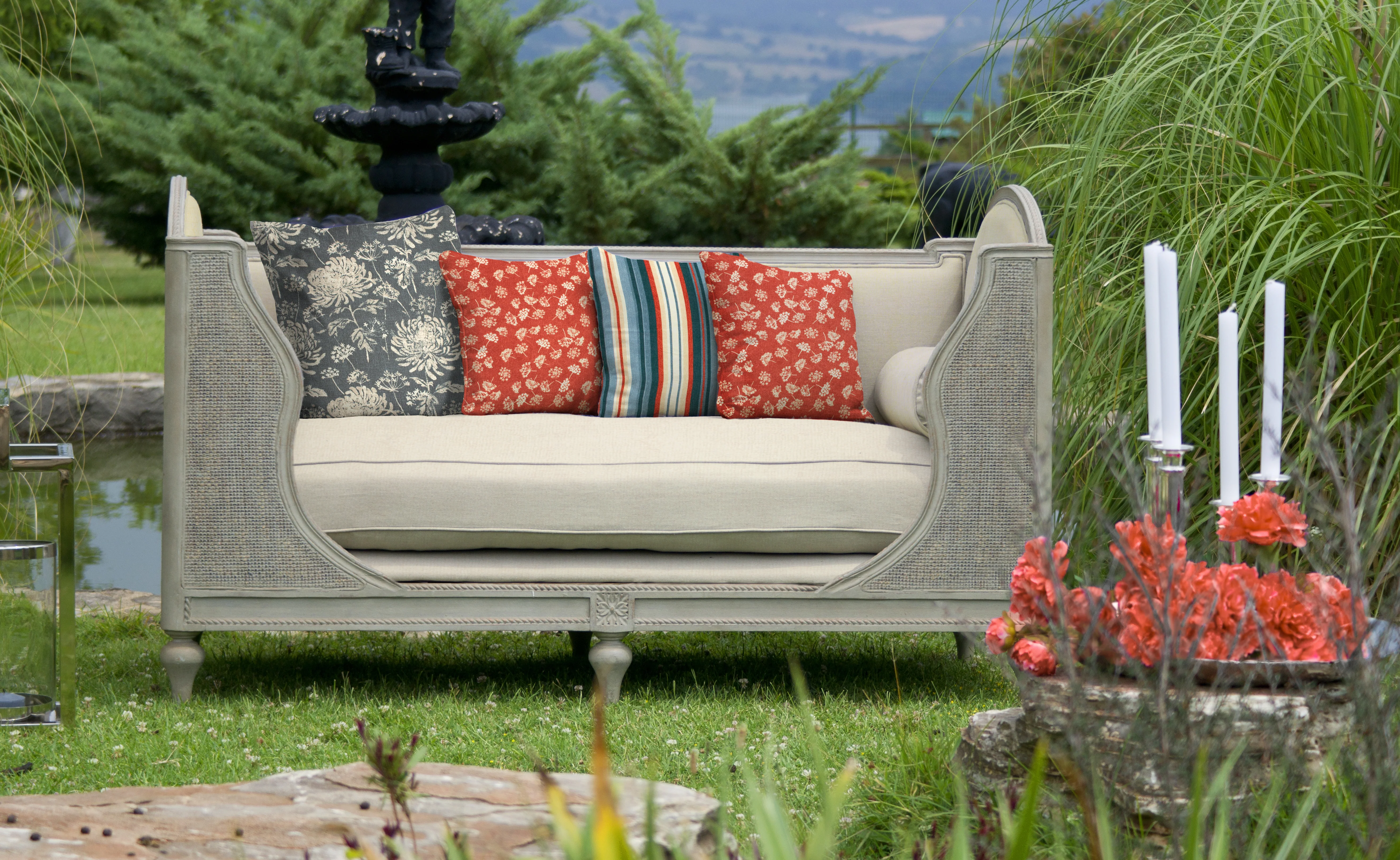 Outdoor Decor Fabric - Al Fresco - Roma - Taupe - Image 2