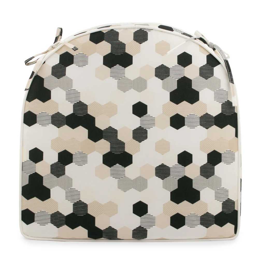Indoor/Outdoor chair pad cushion - Honeycomb - Beige - 18 x 18 x 1.5''